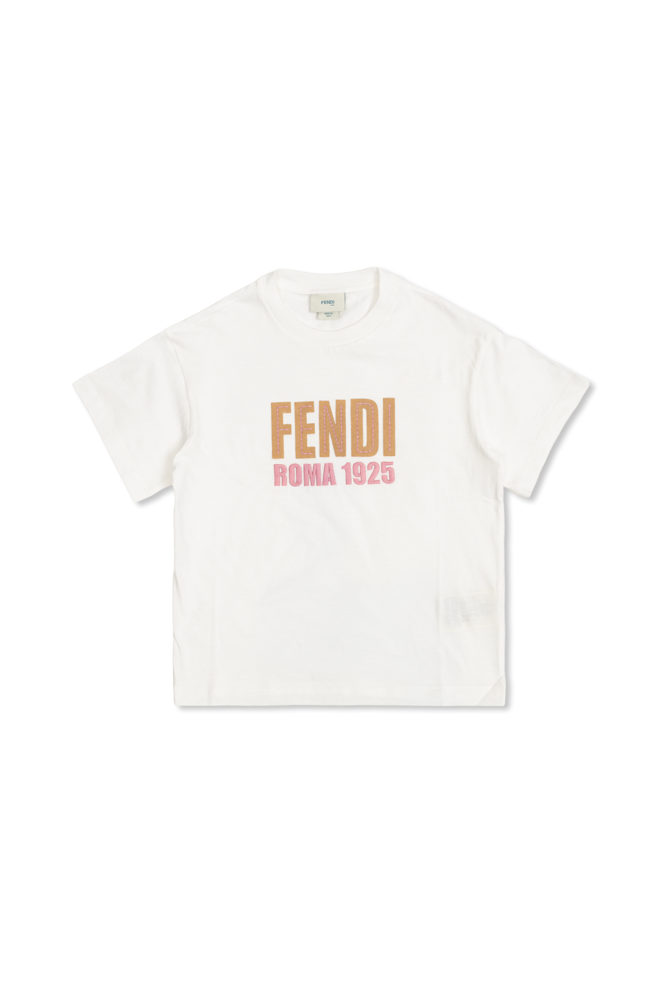 Fendi Kids T-shirt Z Logo, Unisex, Biały