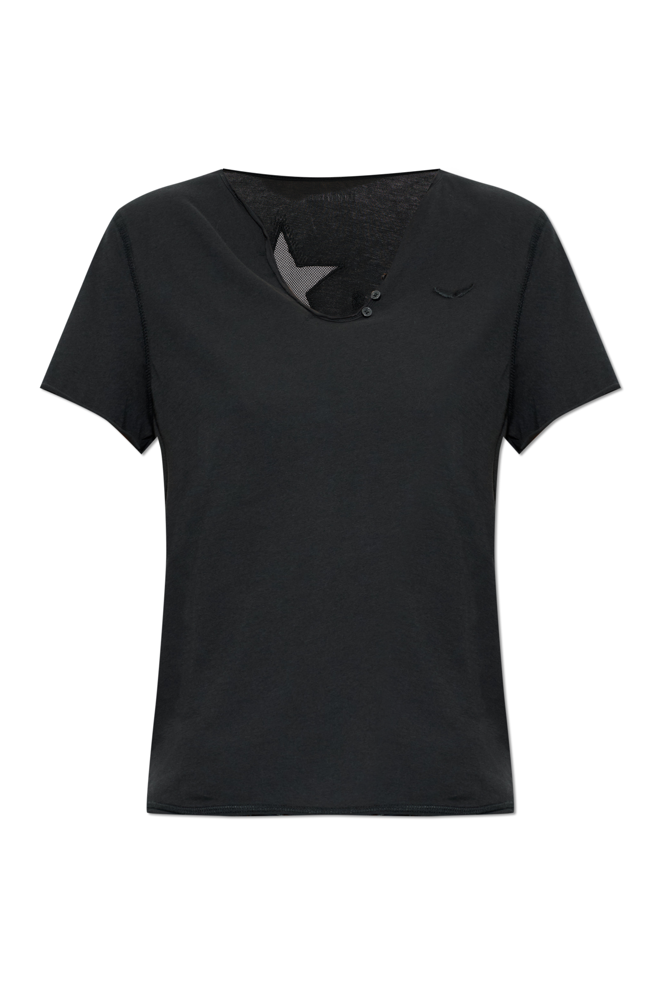 Zadig & Voltaire T-shirt ‘Tunisien’, Kobiety, Czarny