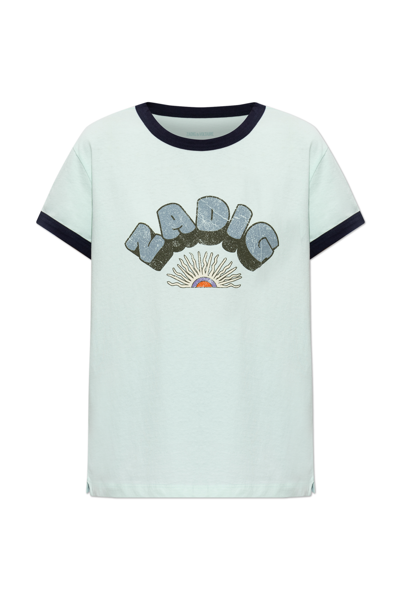 Zadig & Voltaire T-shirt ‘Walk’, Kobiety, Niebieski