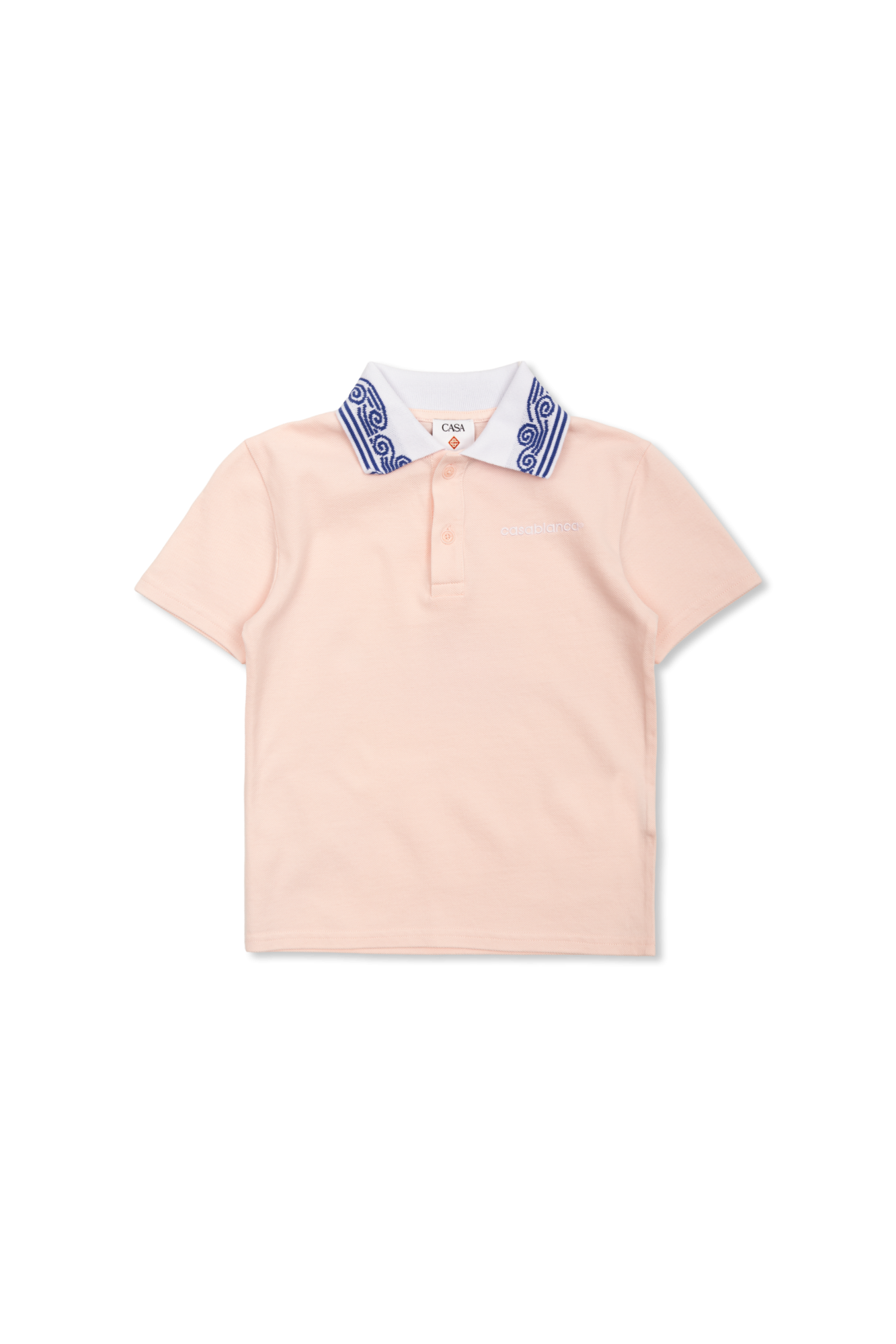 Casablanca Kids Polo Z Wyszytym Logo, Unisex, Różowy