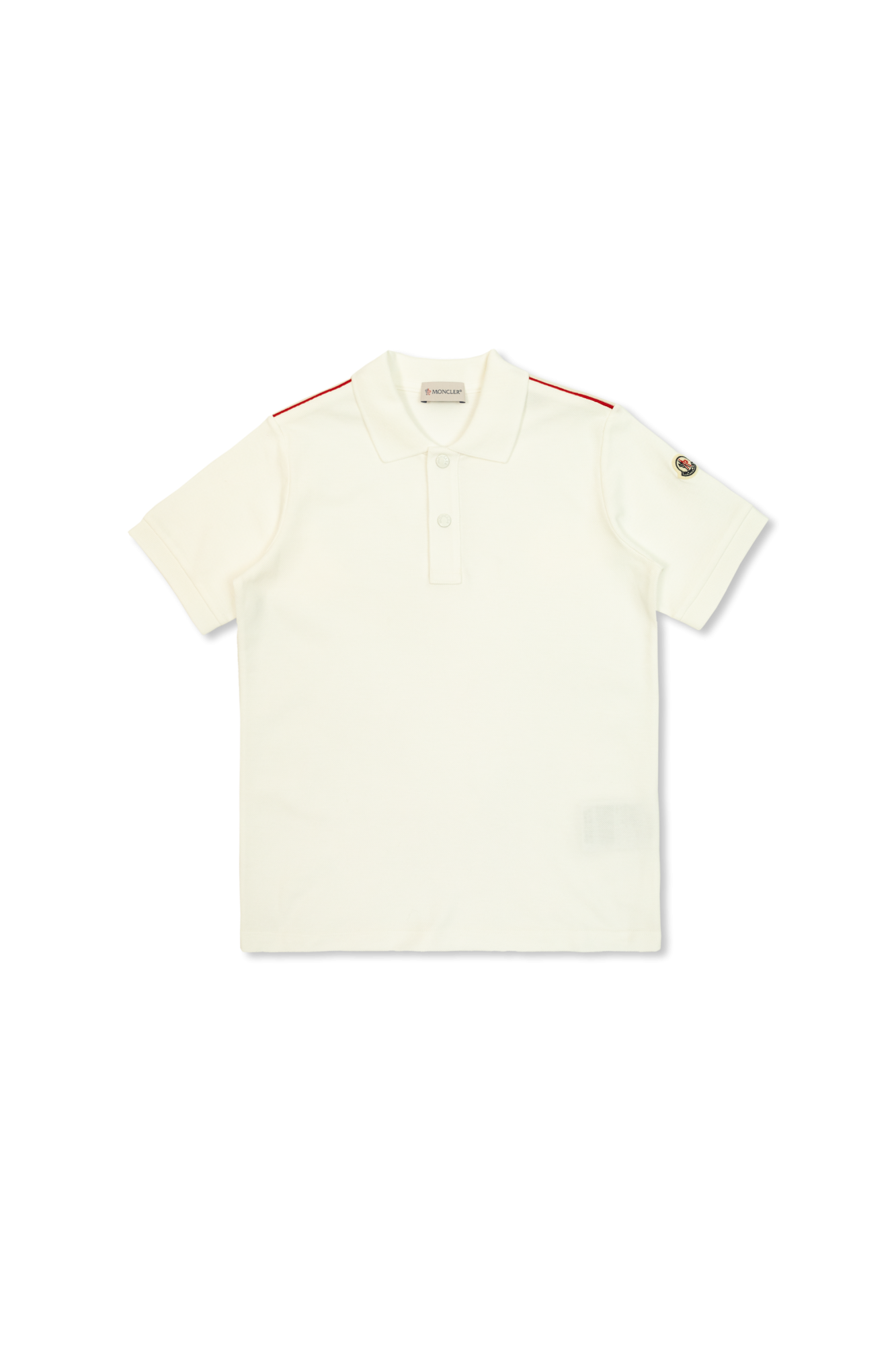 Moncler Enfant Polo Z Logo, Unisex, Kremowy