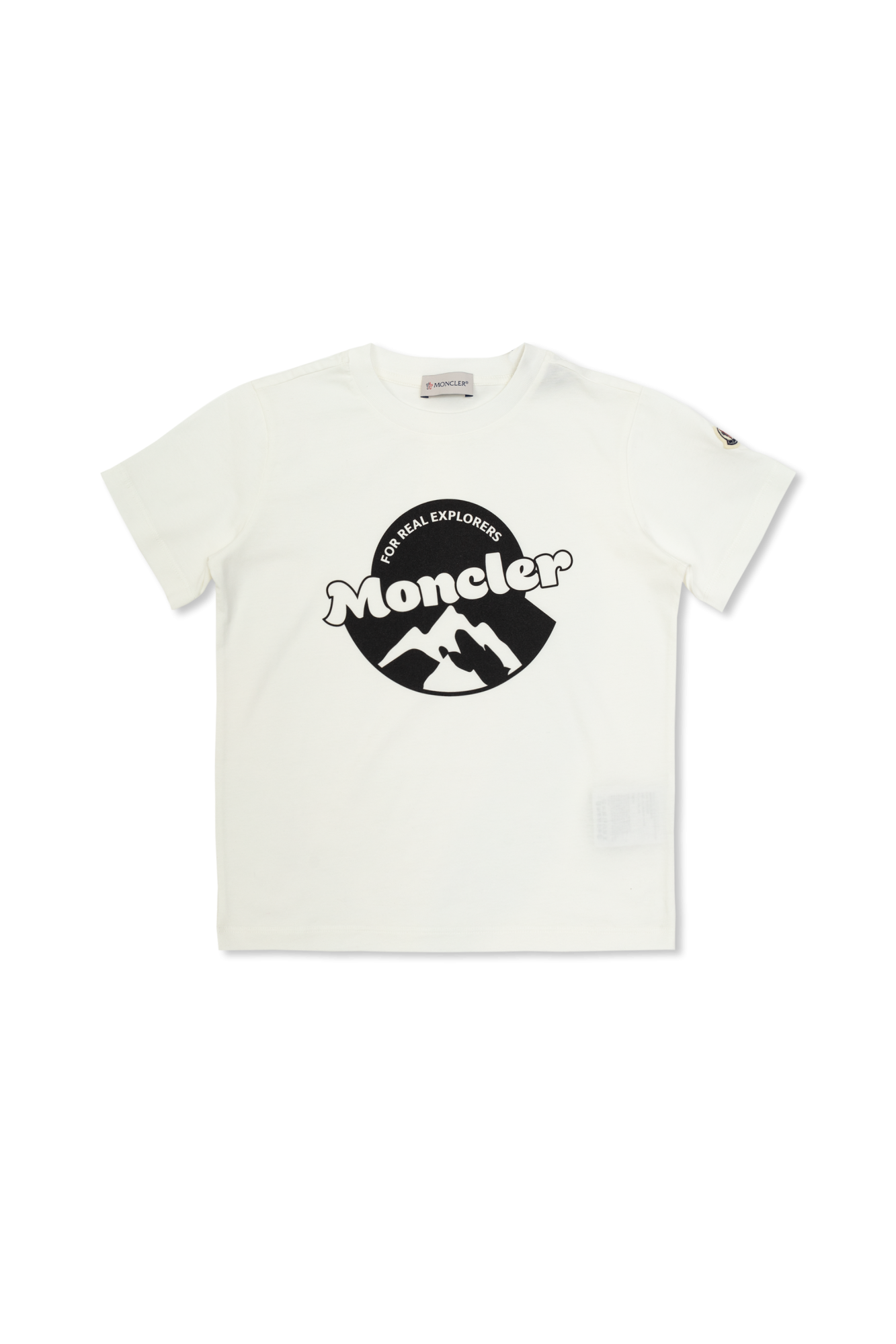 Moncler Enfant T-shirt Z Nadrukiem, Unisex, Biały