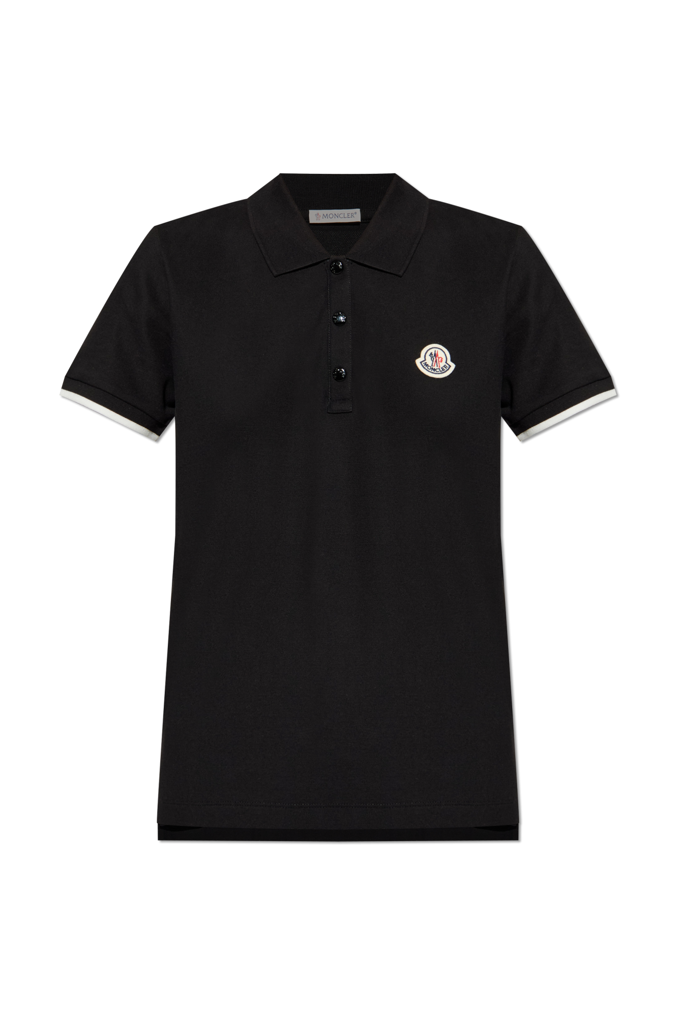 Moncler Polo Z Logo, Kobiety, Czarny
