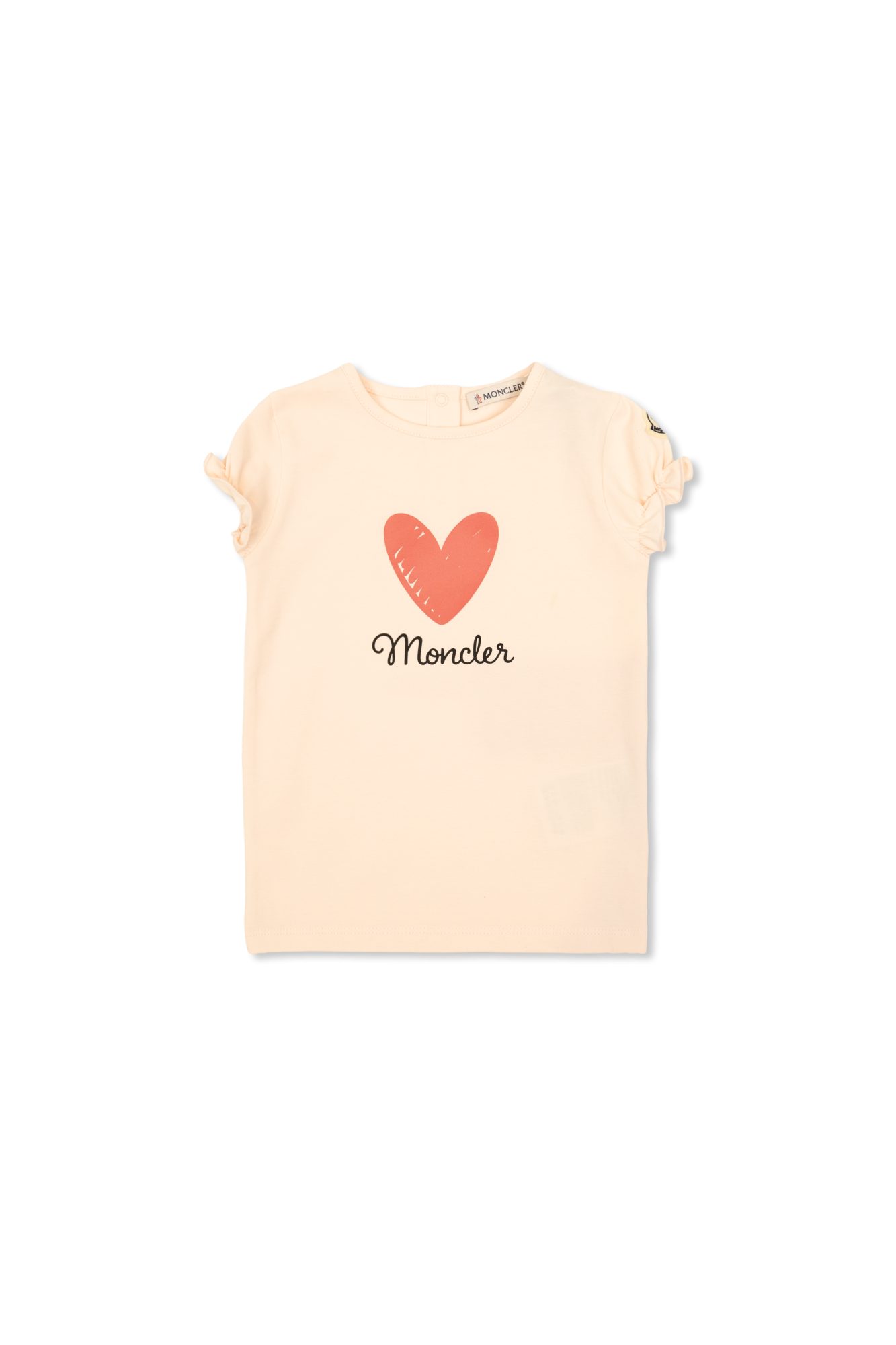 Moncler Enfant T-shirt Z Nadrukiem, Unisex, Beżowy