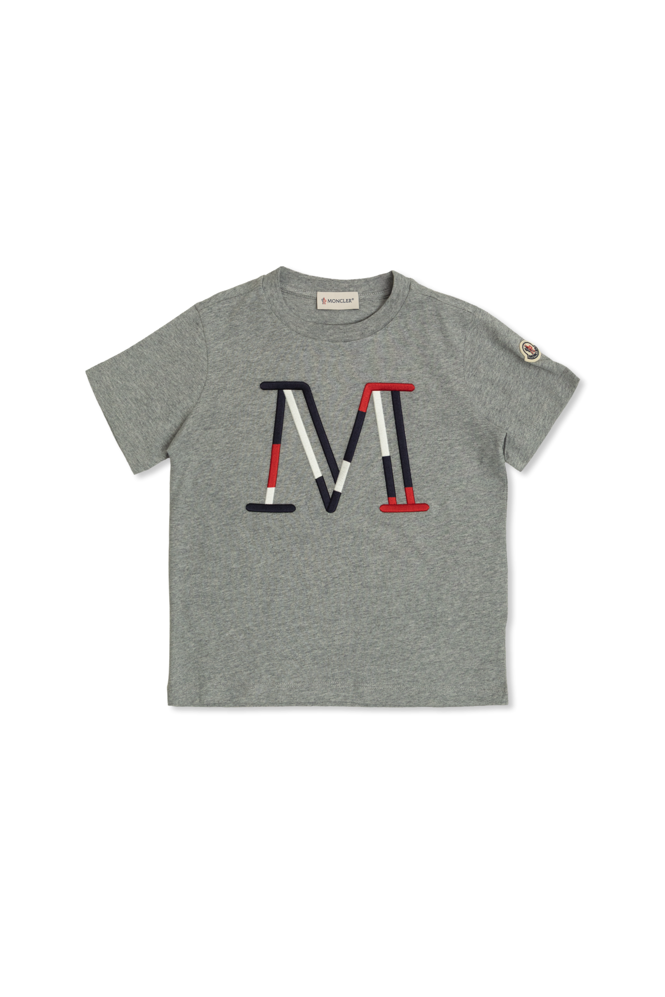 Moncler Enfant T-shirt Z Wyszytym Logo, Unisex, Szary