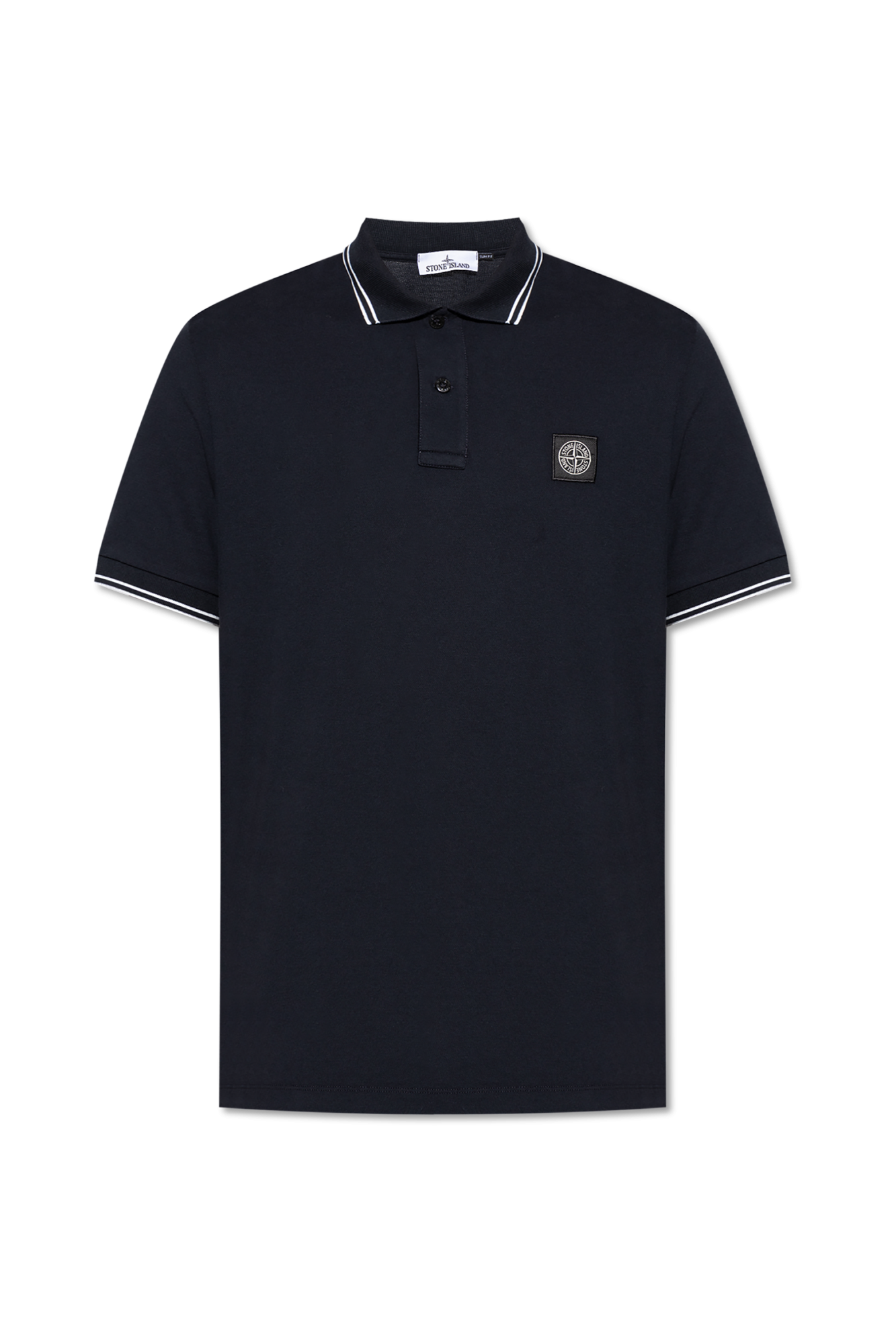 Stone Island Polo Z Logo, Mężczyźni, Granatowy