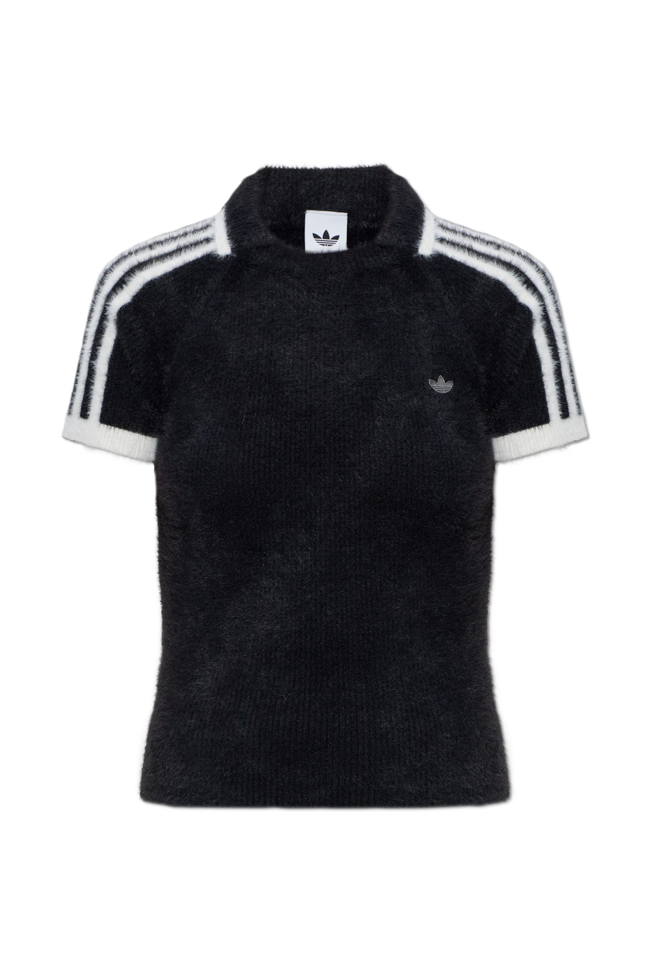 ADIDAS Originals Dzianinowe Polo Z Wyszytym Logo, Kobiety, Czarny
