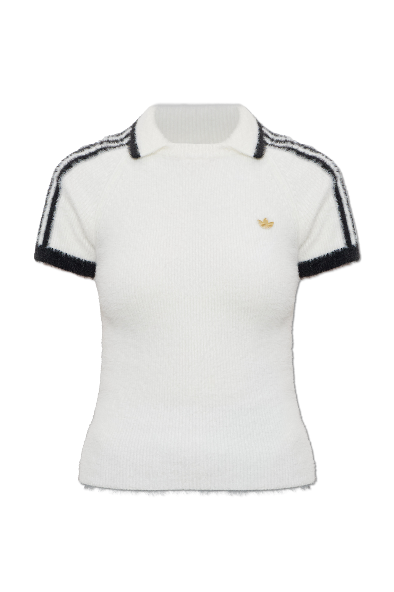 ADIDAS Originals Dzianinowe Polo Z Wyszytym Logo, Kobiety, Biały