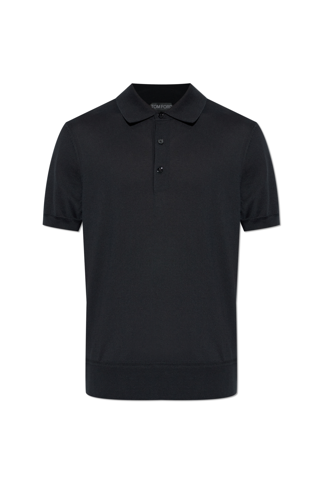 Tom Ford Bawełniane Polo, Mężczyźni, Czarny