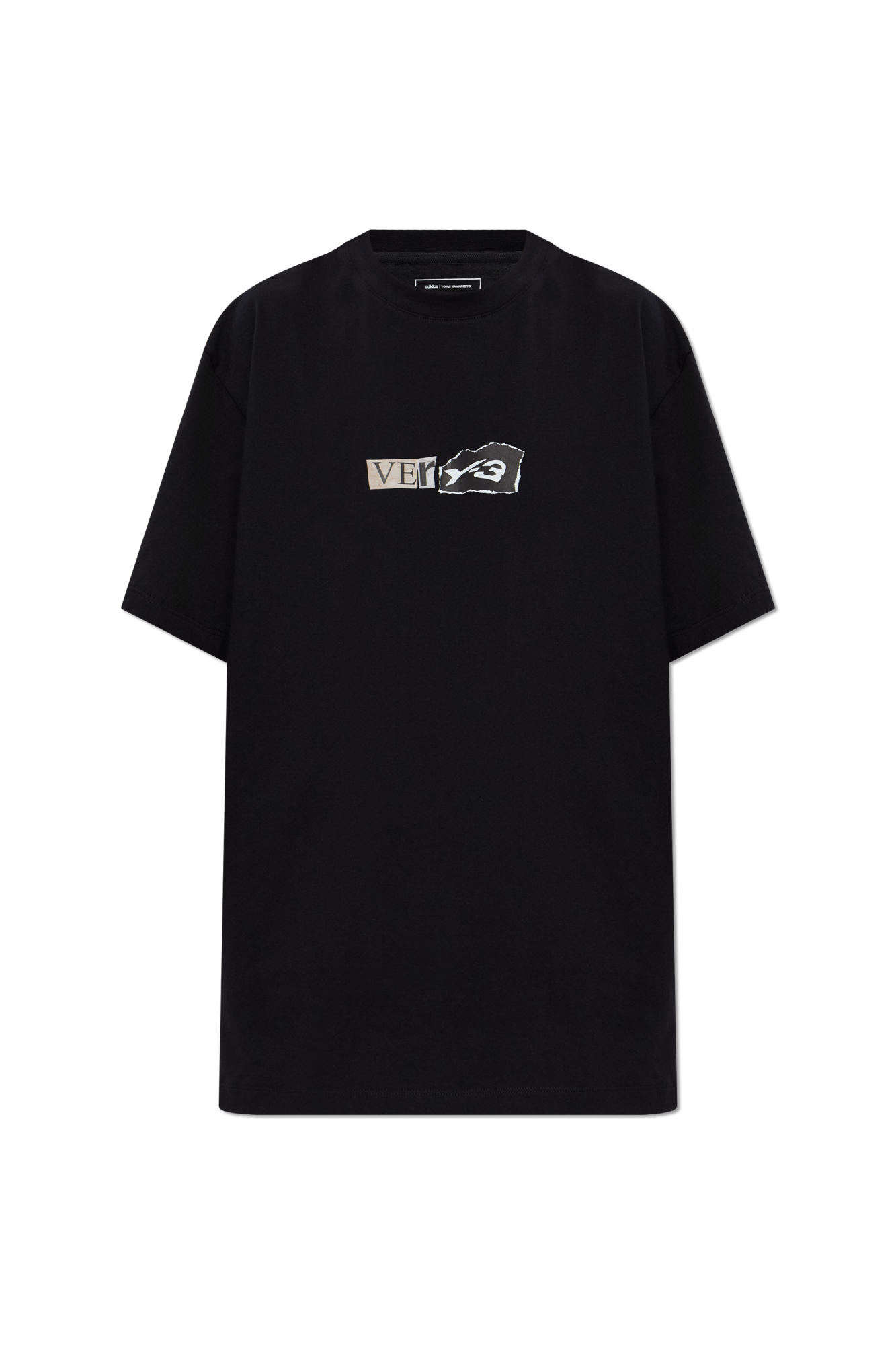 Y-3 T-shirt Z Nadrukiem Logo, Unisex, Czarny