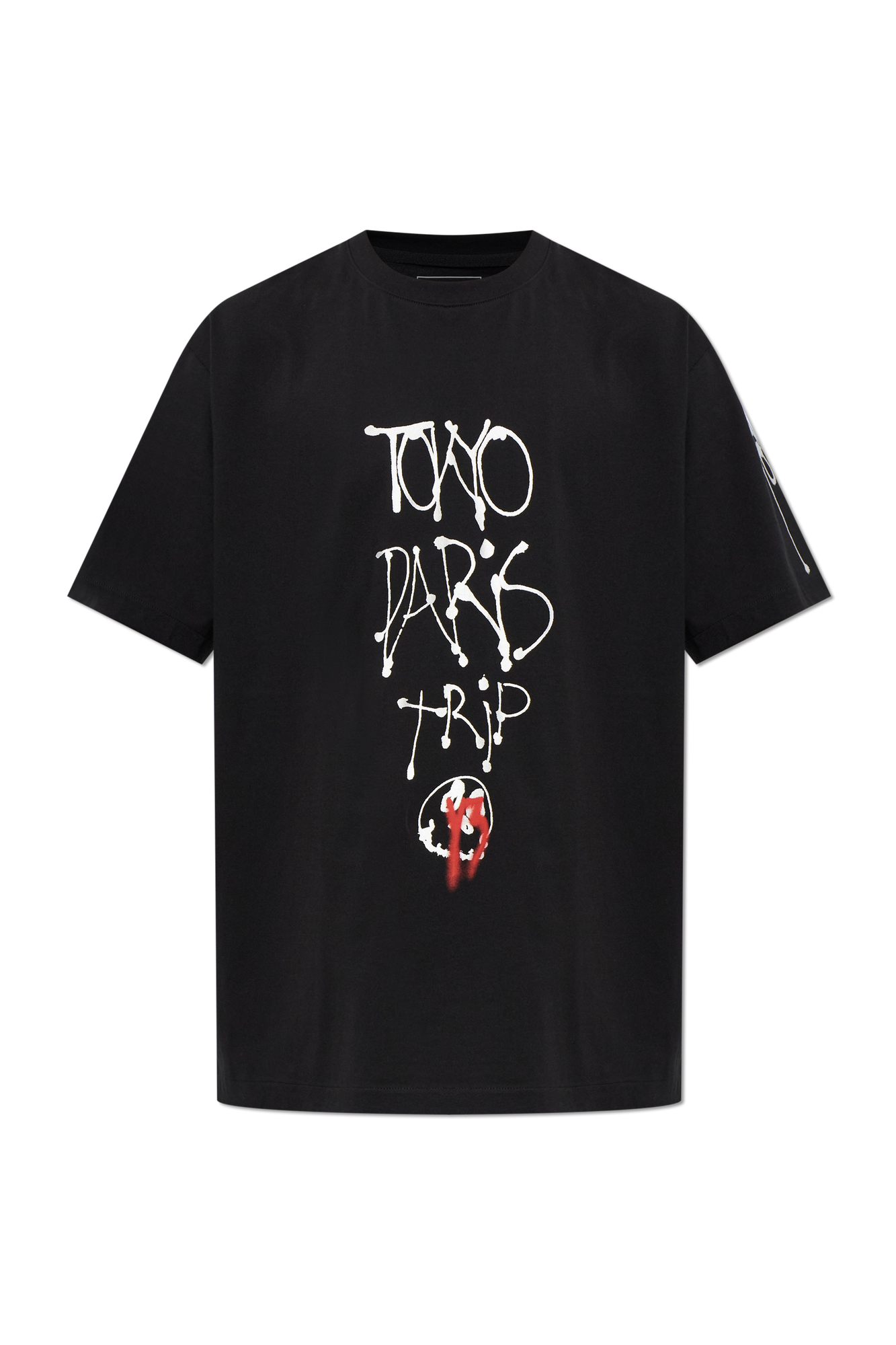 Y-3 T-shirt Z Nadrukiem, Mężczyźni, Czarny