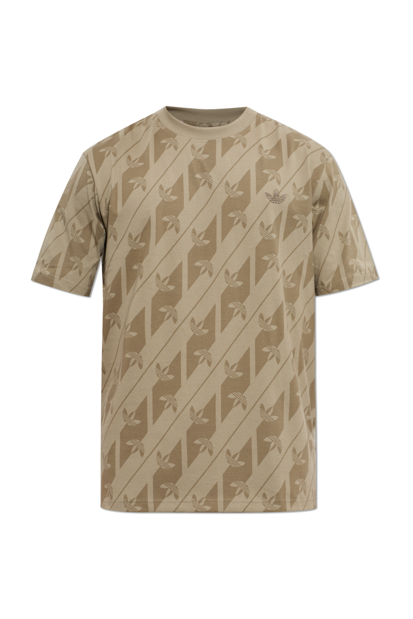 ADIDAS Originals T-shirt Z Monogramem, Mężczyźni, Zielony