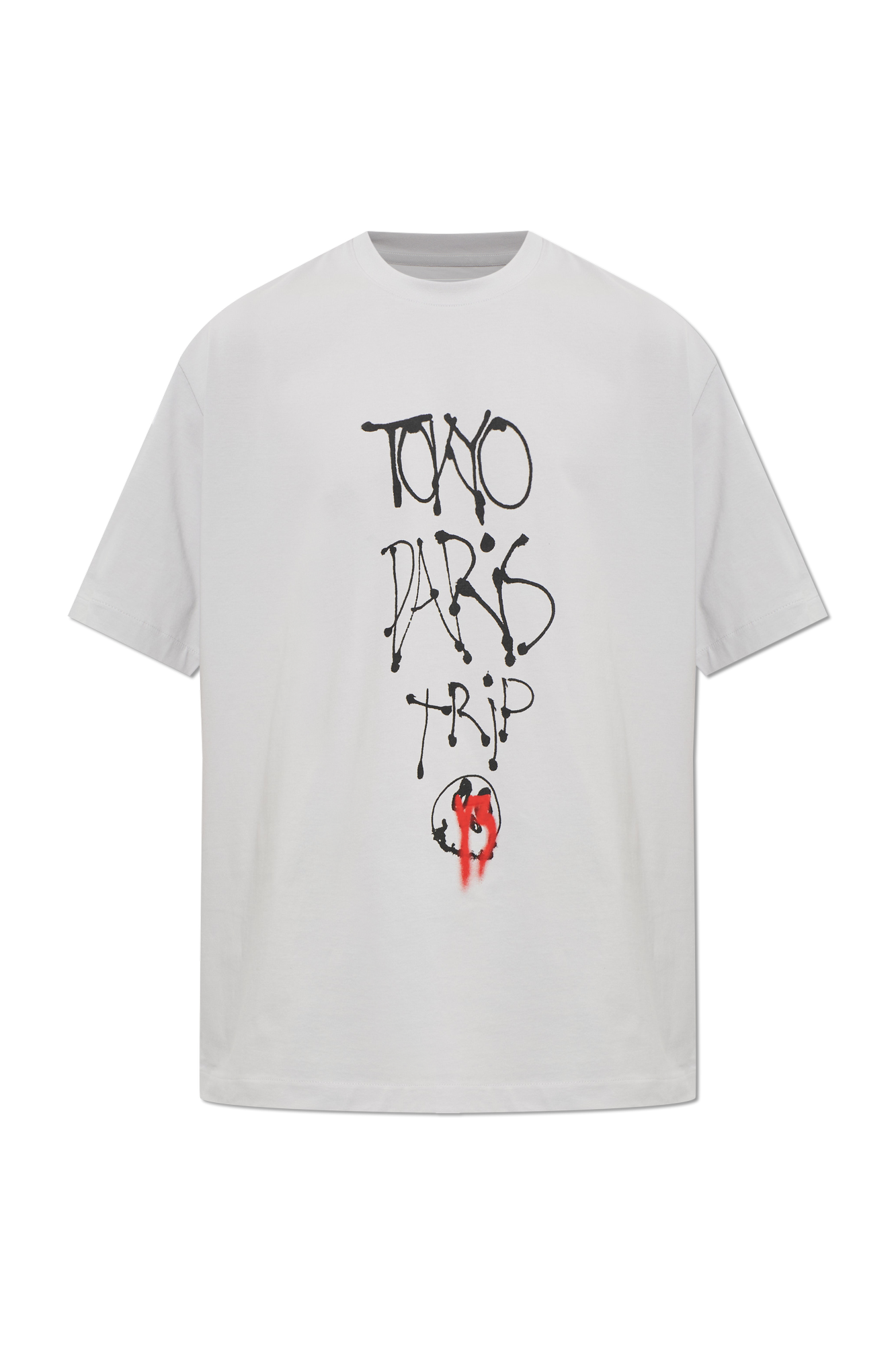 Y-3 T-shirt Z Nadrukiem, Mężczyźni, Fioletowy