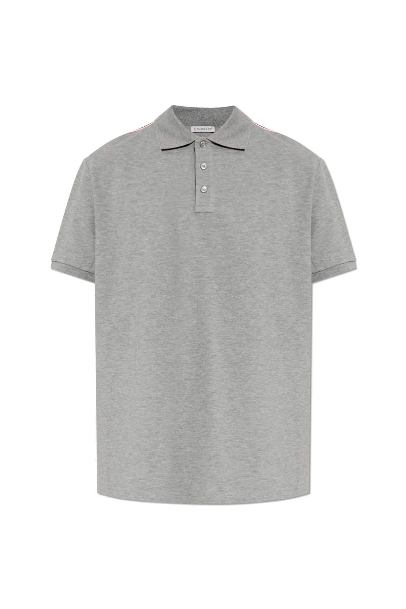 Moncler Polo Z Naszywką Logo, Mężczyźni, Szary