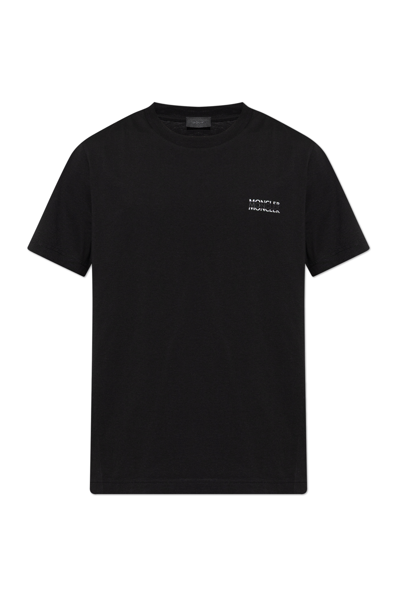 Moncler T-shirt Z Nadrukowanym Logo, Mężczyźni, Czarny