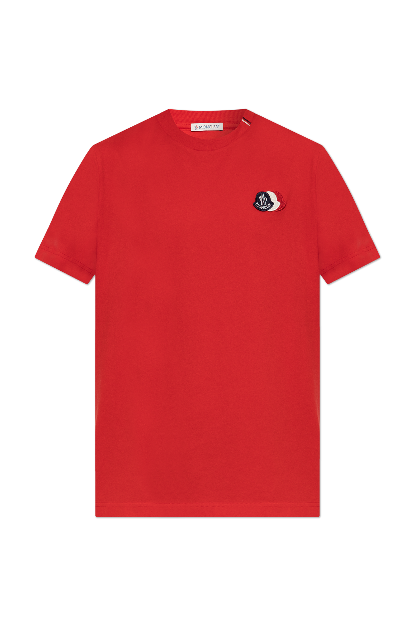 Moncler T-shirt Z Naszywką Logo, Mężczyźni, Czerwony