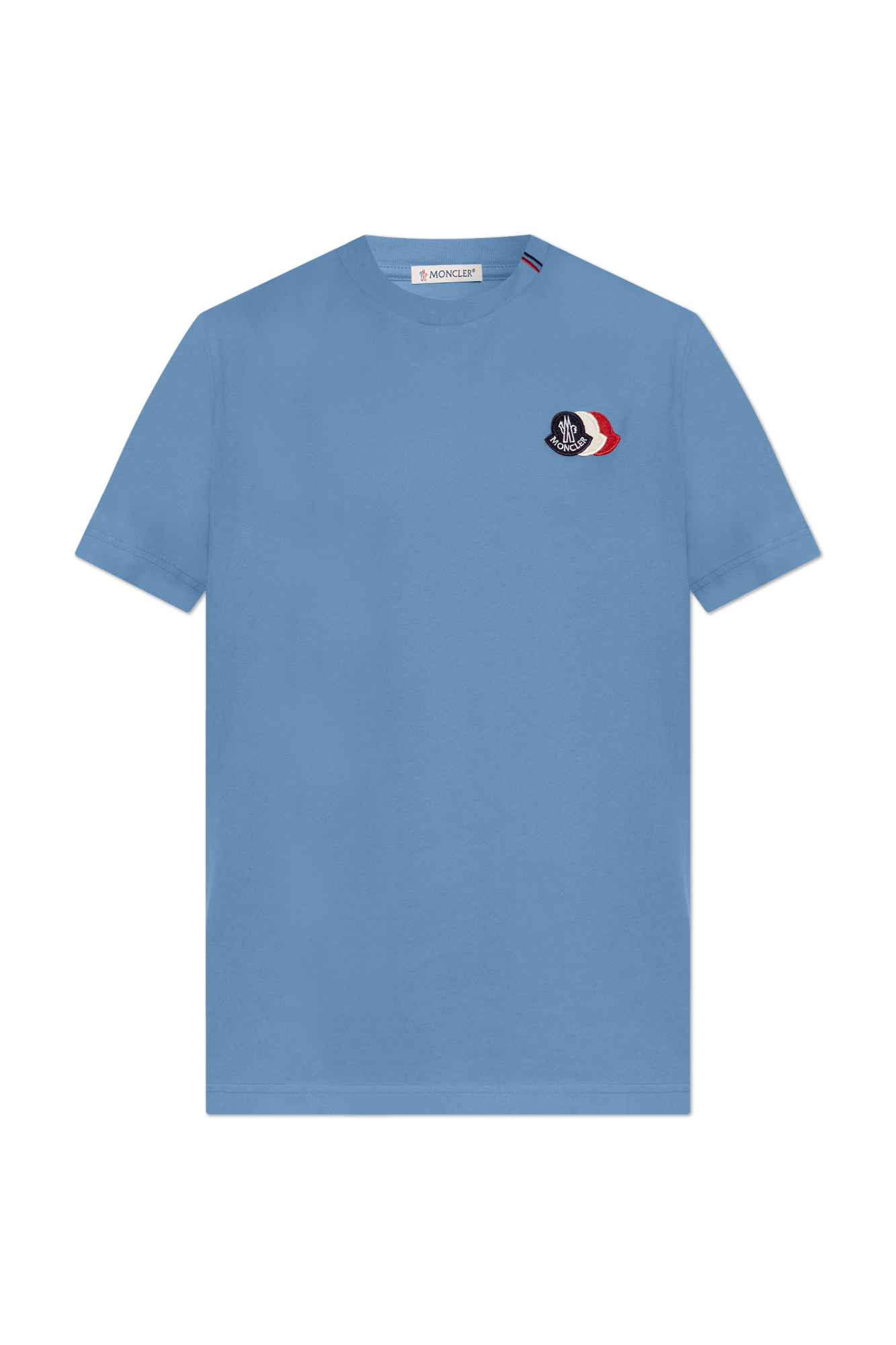 Moncler T-shirt Z Naszywką Logo, Mężczyźni, Niebieski