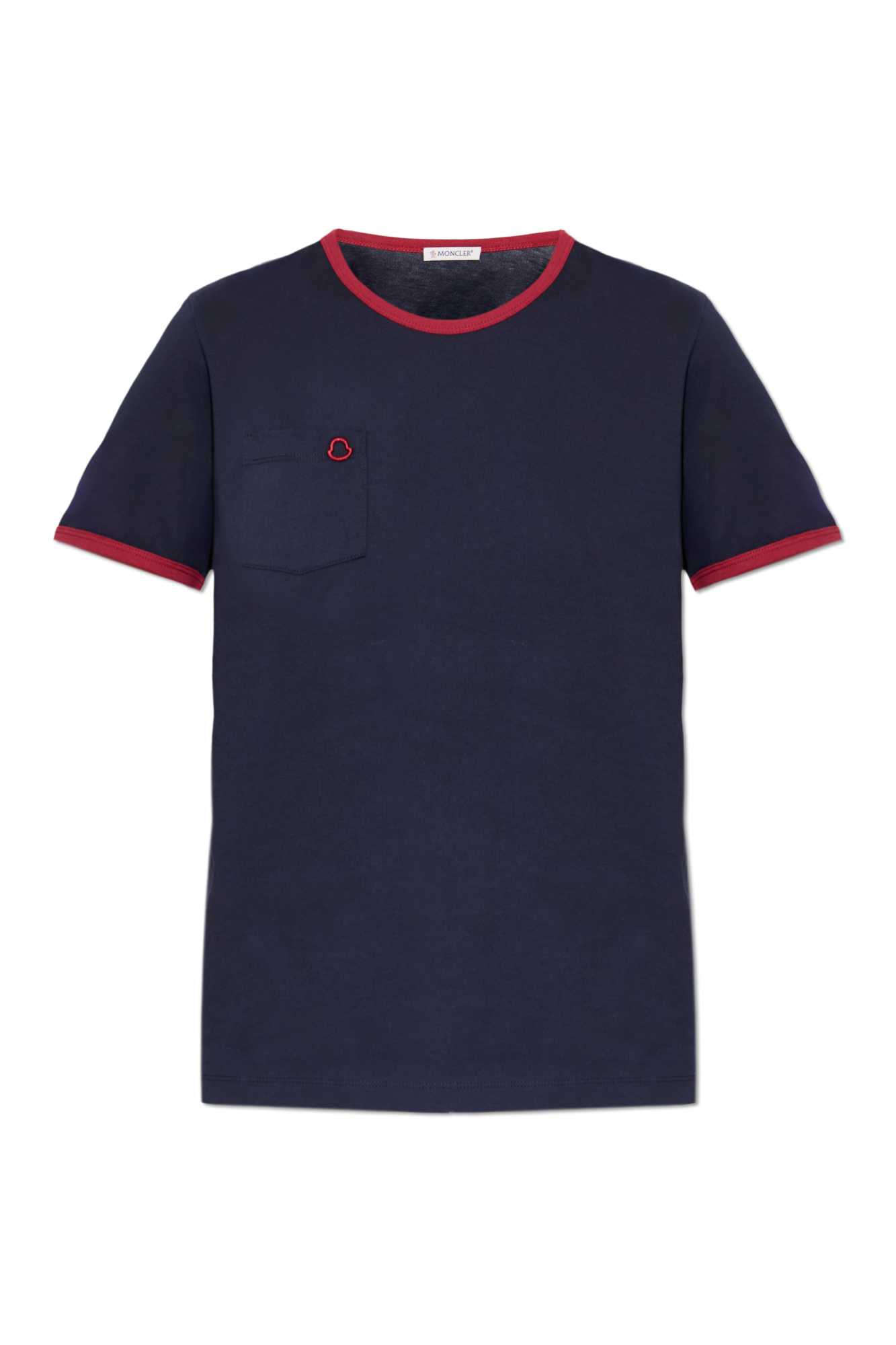 Moncler T-shirt Z Logo, Kobiety, Granatowy