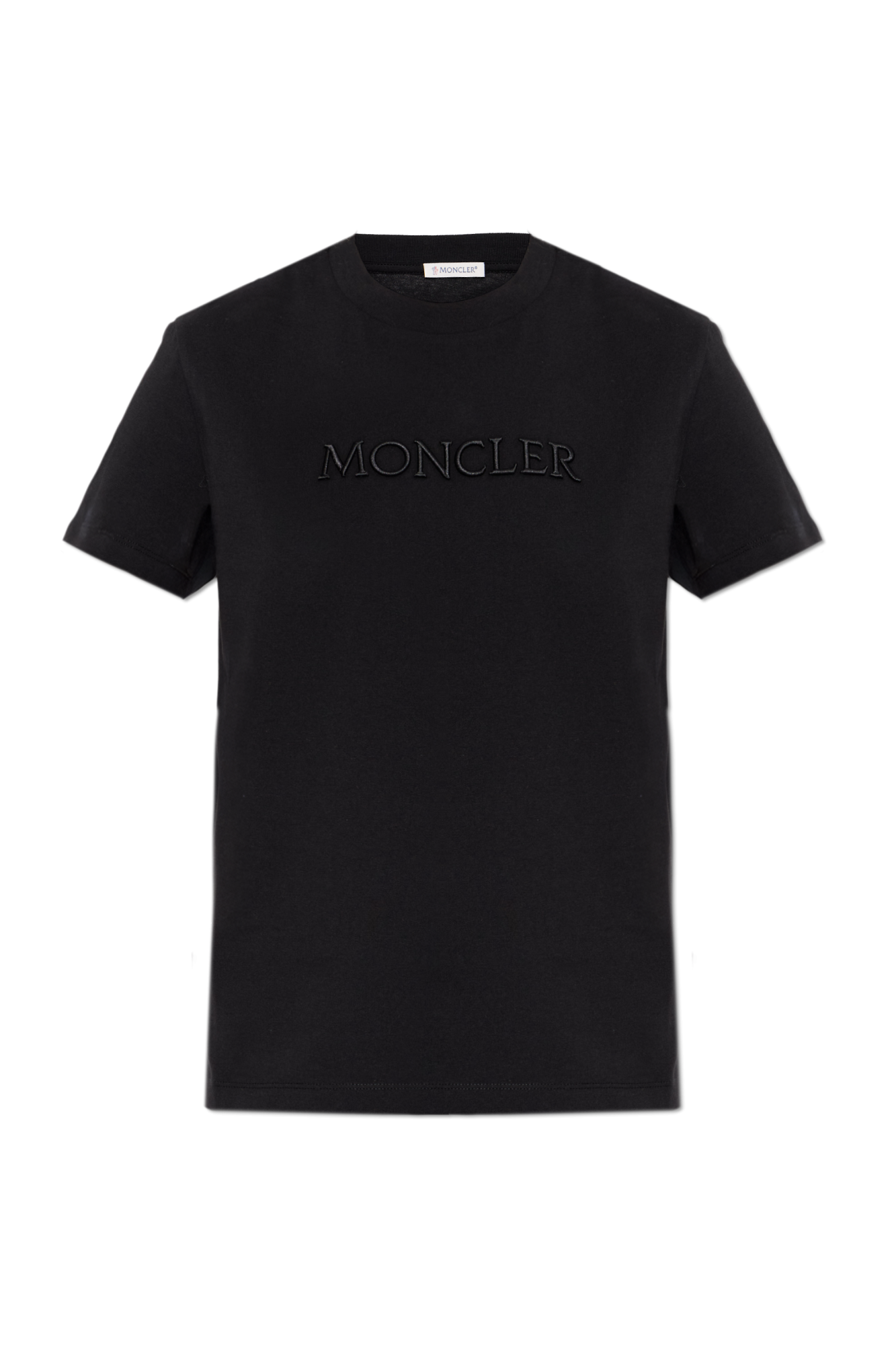 Moncler T-shirt Z Logo, Kobiety, Czarny