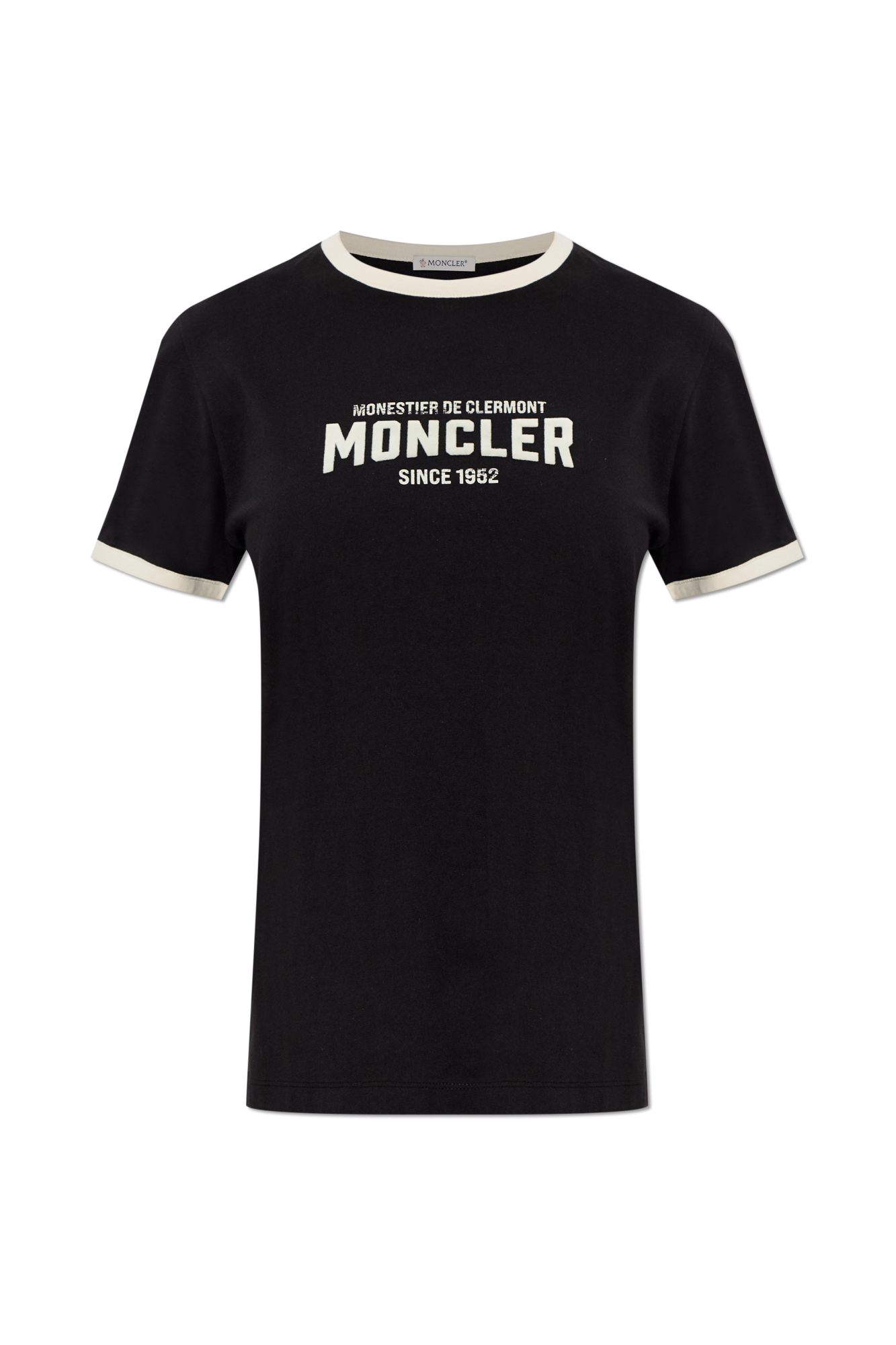 Moncler T-shirt Z Logo, Kobiety, Czarny