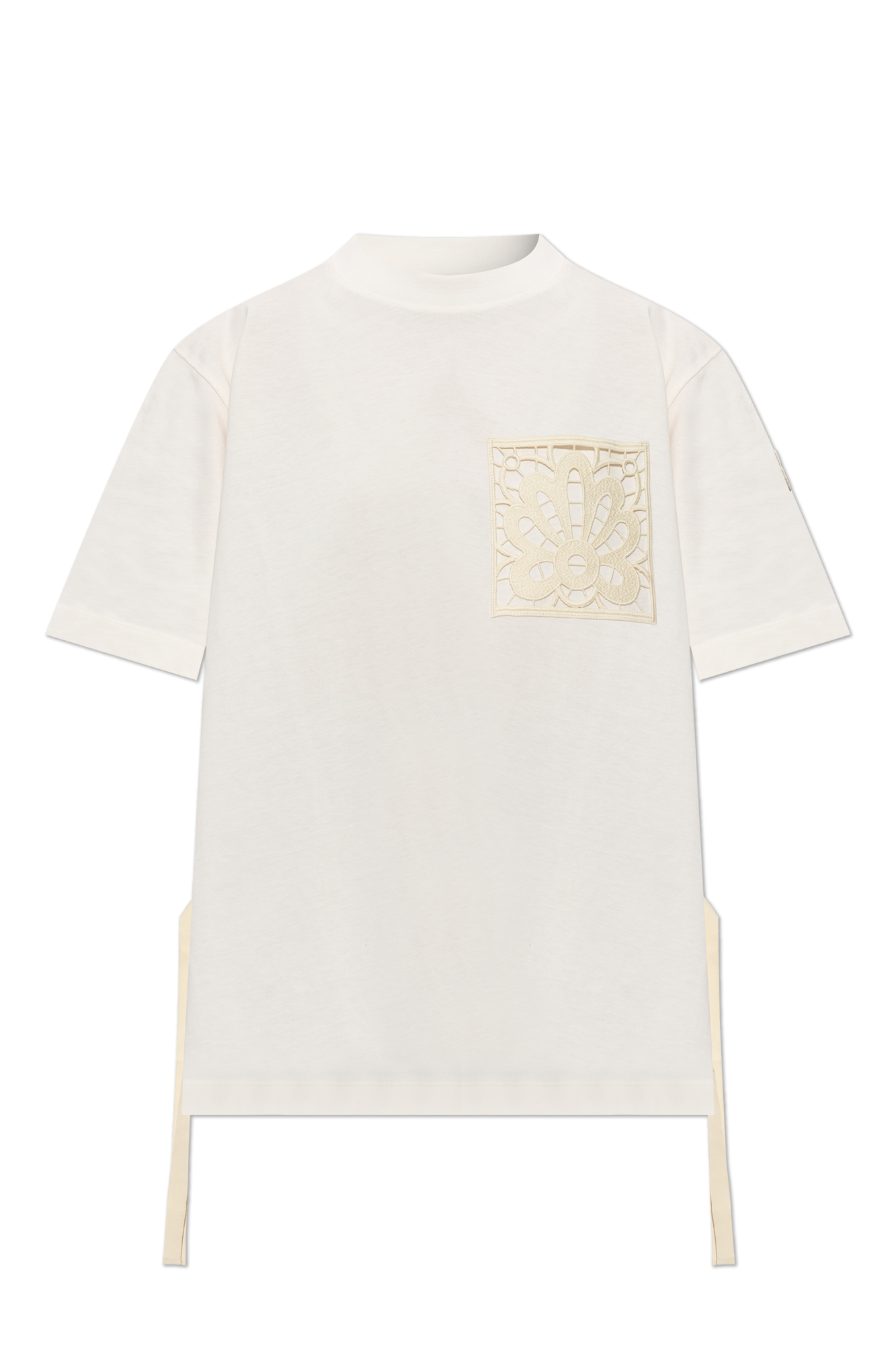 Moncler T-shirt Z Naszywką Logo, Kobiety, Różowy