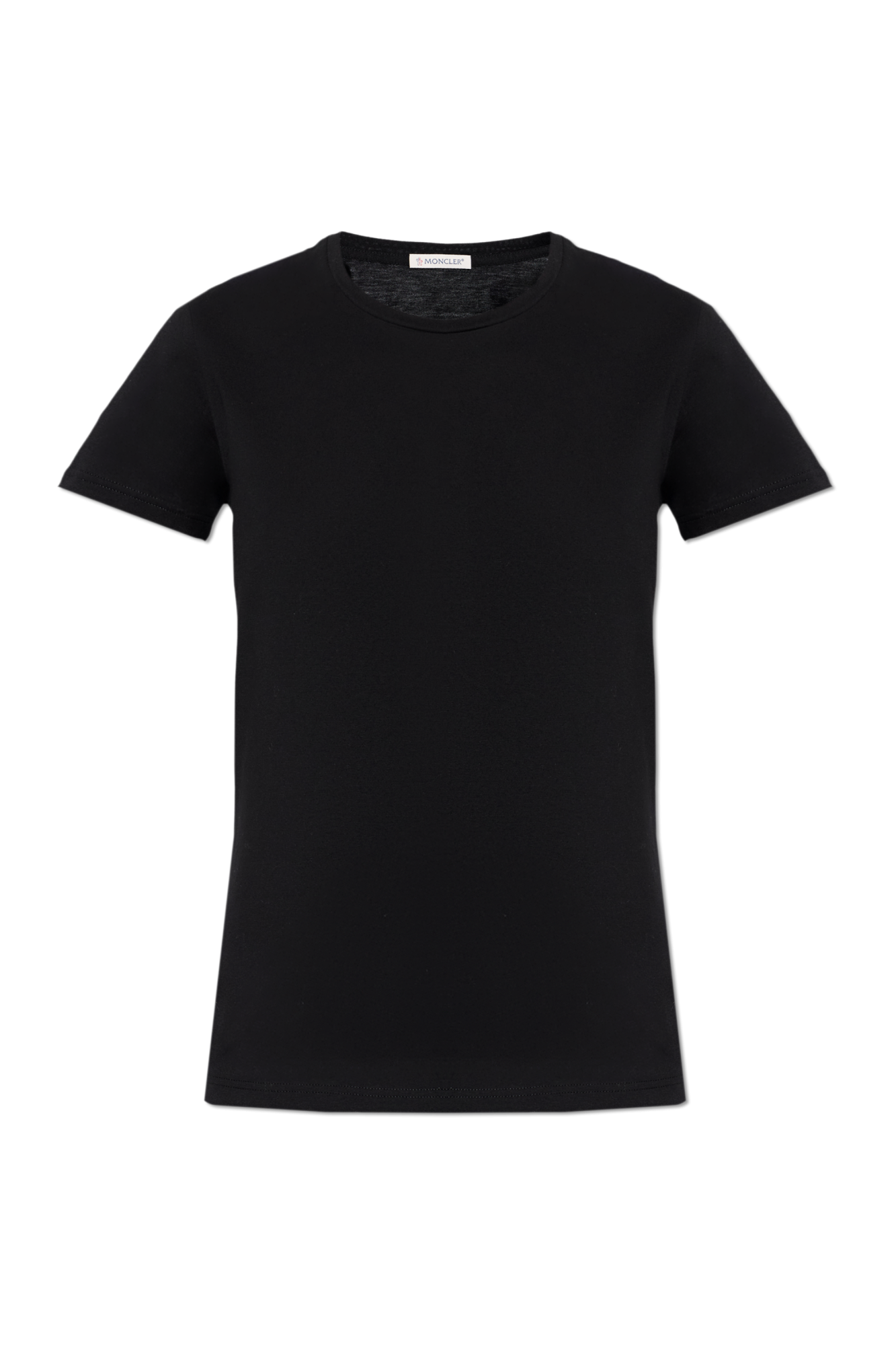 Moncler T-shirt Z Logo, Kobiety, Czarny