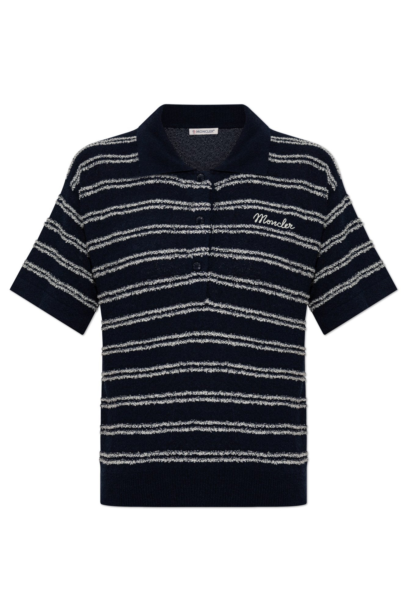 Moncler Polo Z Wyszytym Logo, Kobiety, Granatowy