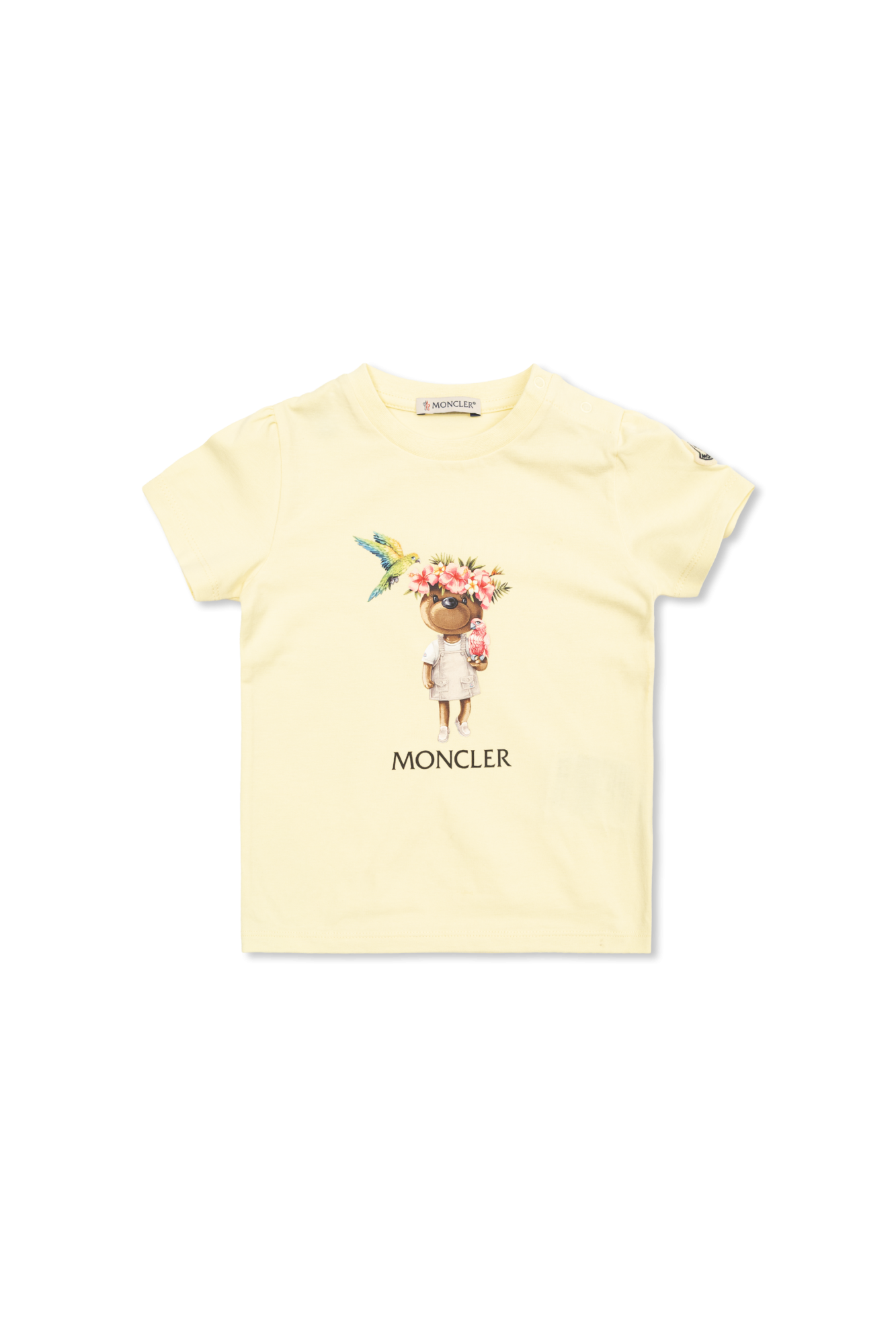 Moncler Enfant T-shirt Z Nadrukowanym Logo, Unisex, żółty