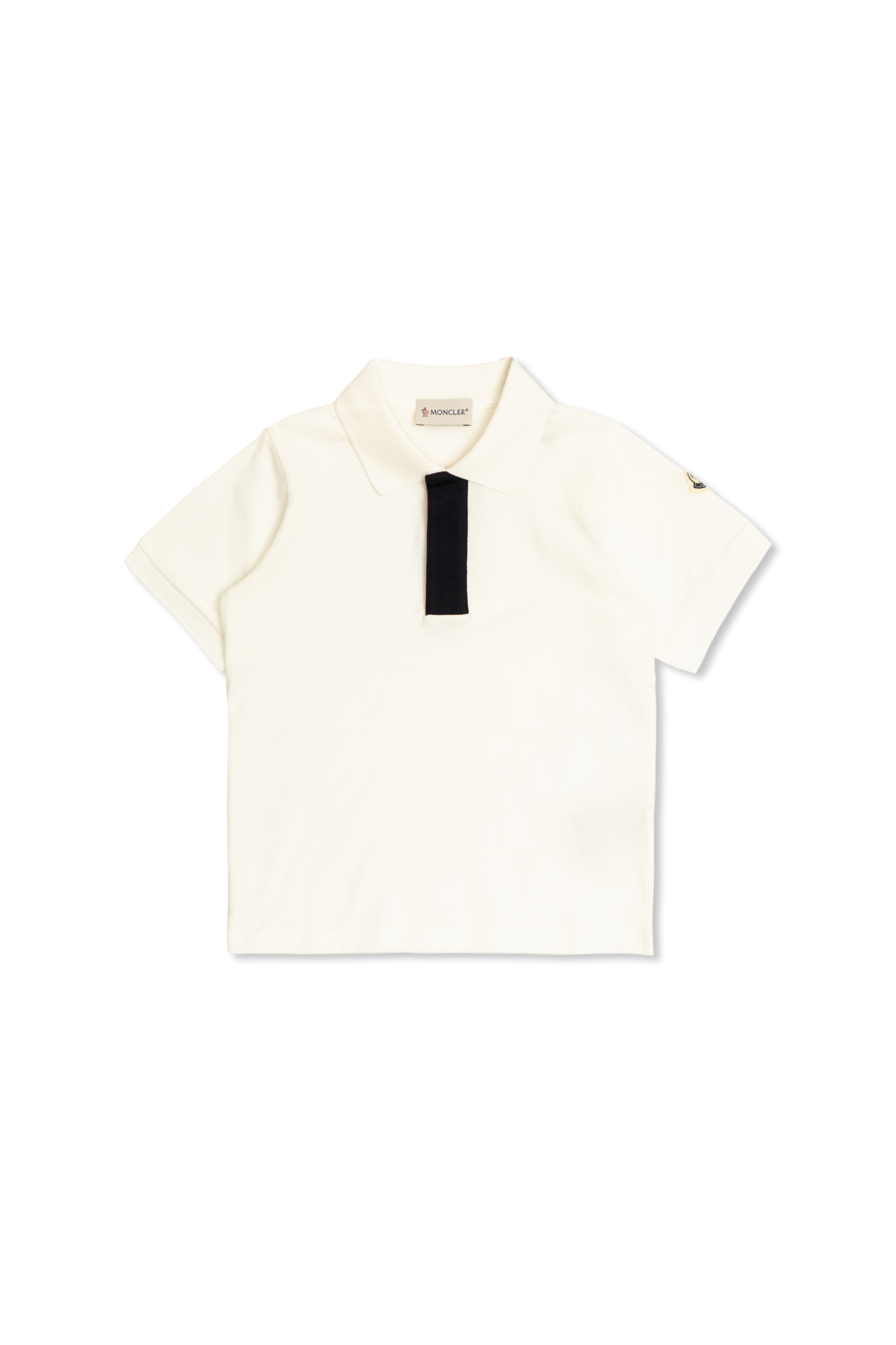 Moncler Enfant Polo Z Logo, Unisex, Biały