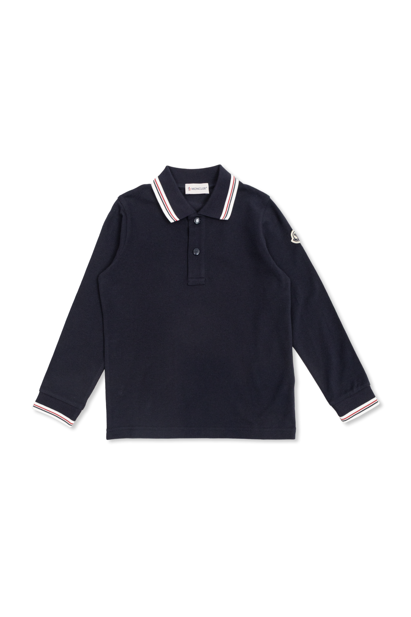 Moncler Enfant Bawełniane Polo, Unisex, Granatowy