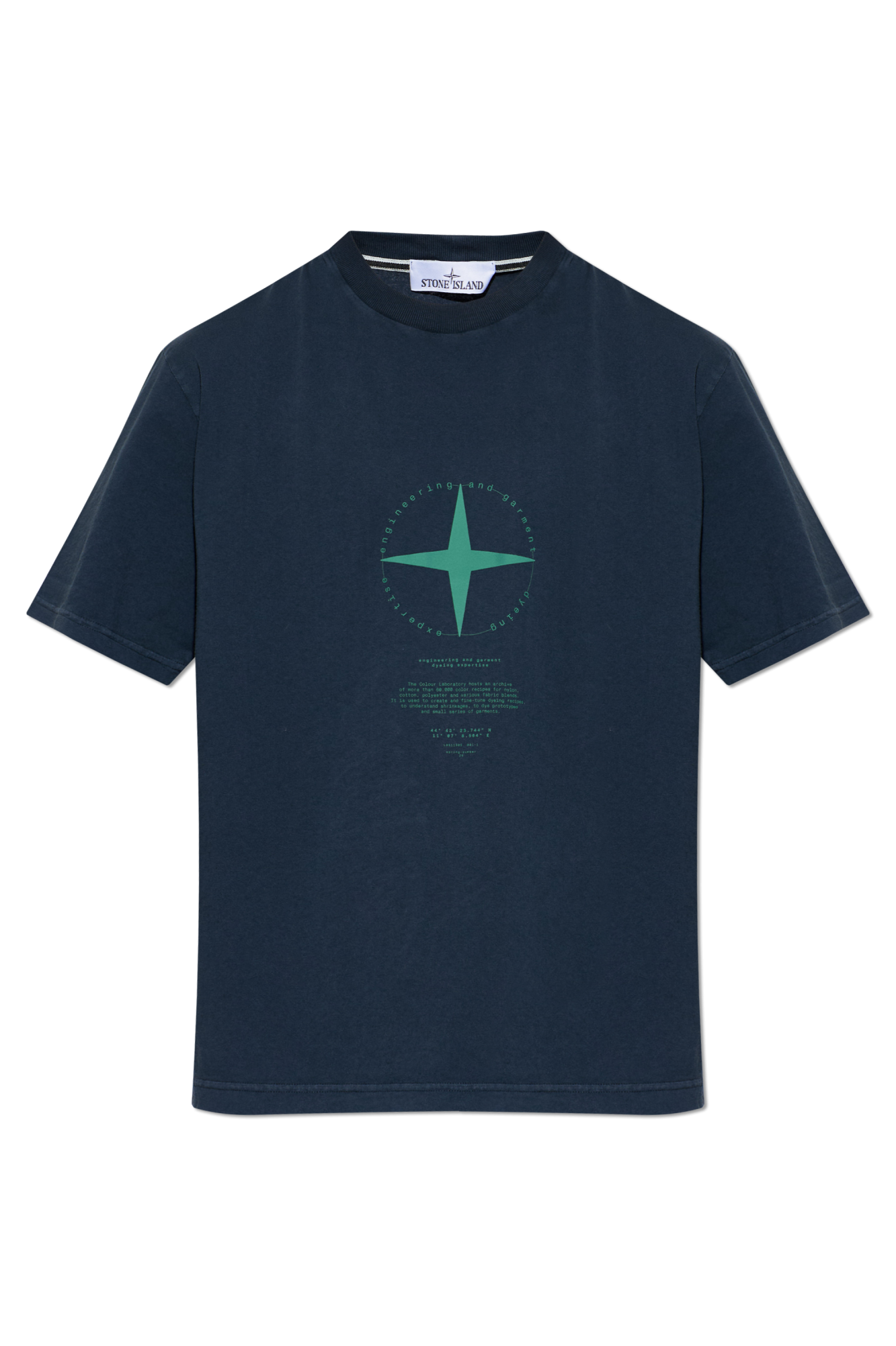 Stone Island T-shirt Z Nadrukowanym Logo, Mężczyźni, Granatowy