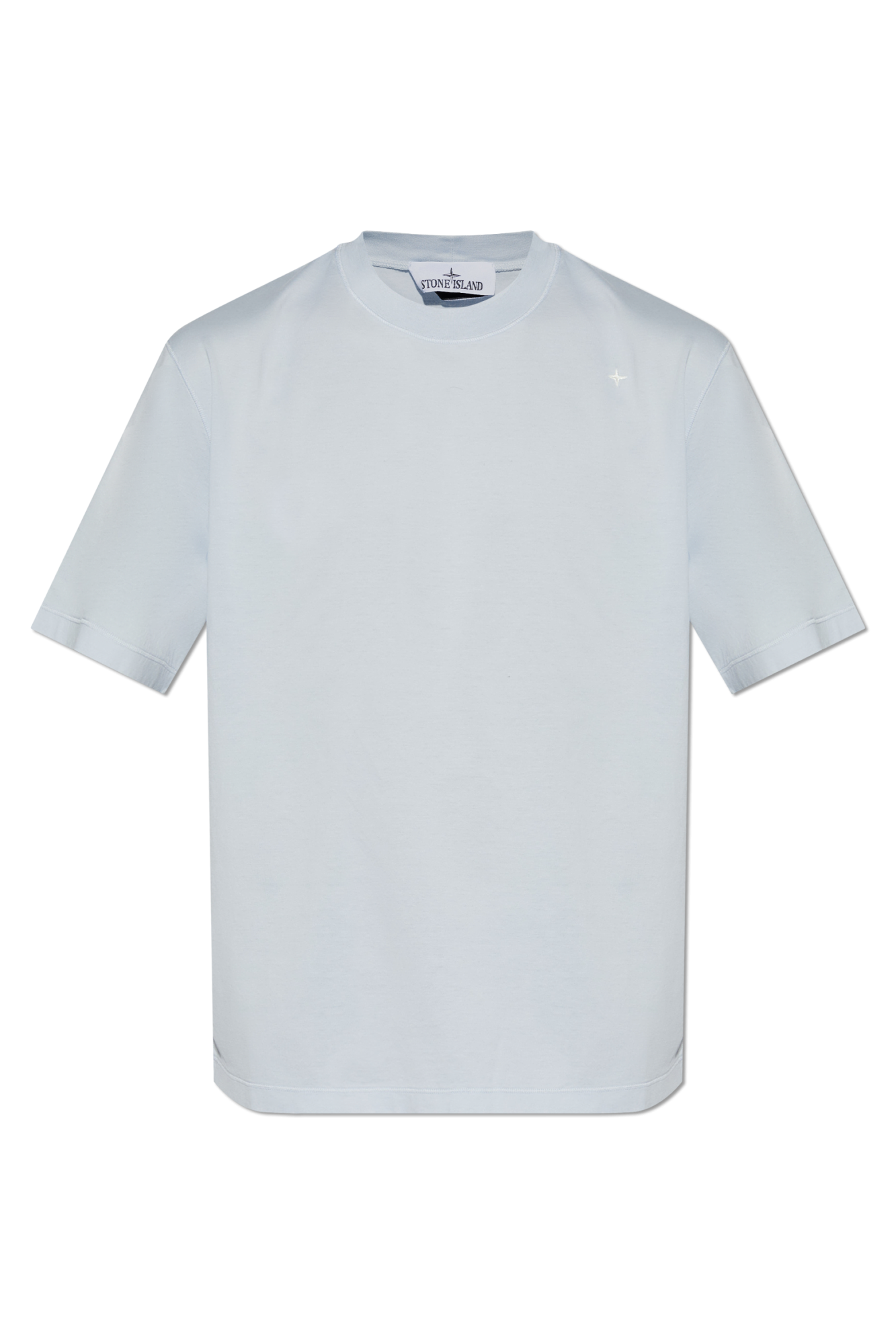 Stone Island T-shirt Z Wyszytym Logo, Mężczyźni, Jasnoniebieski