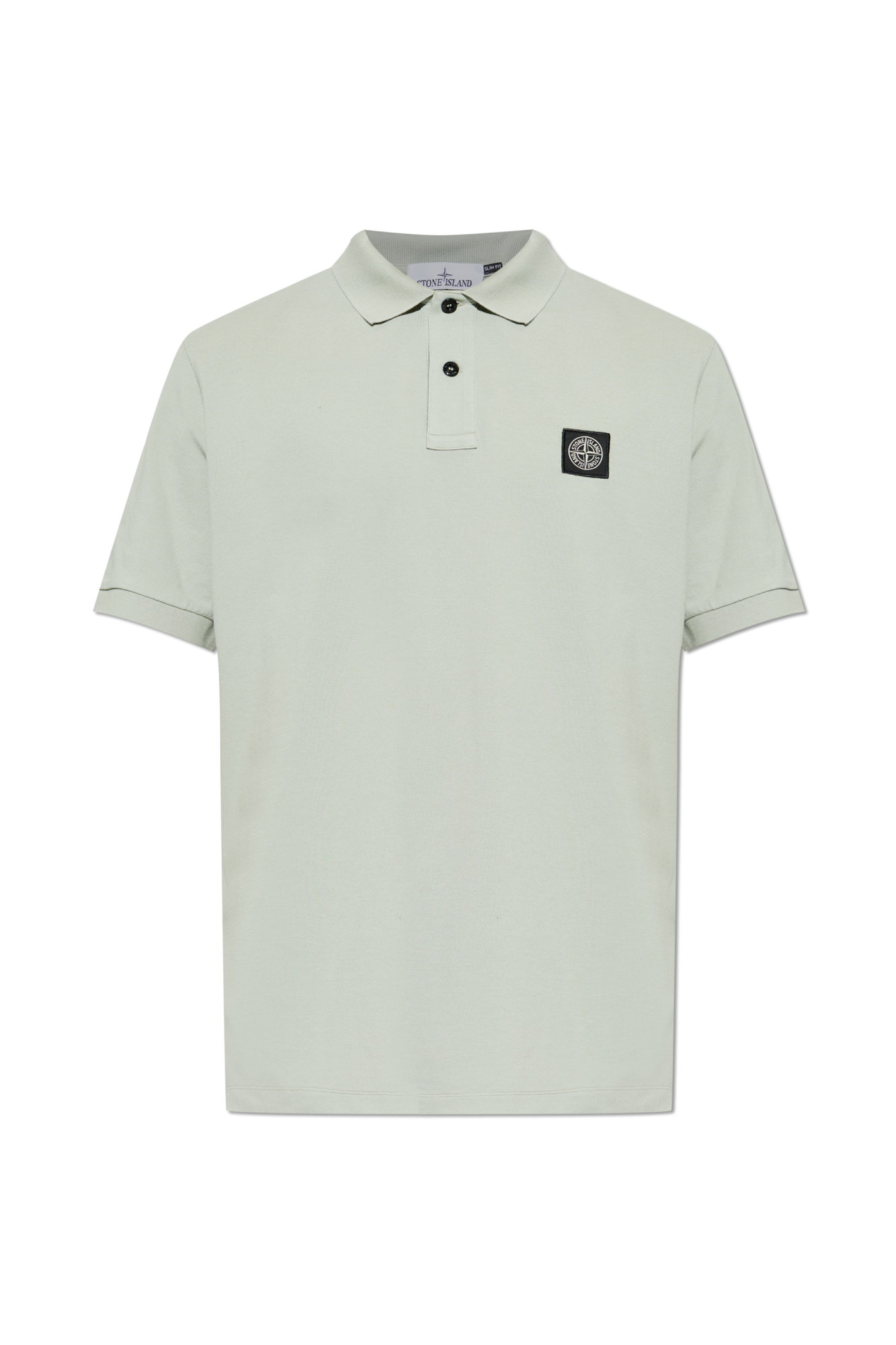 Stone Island Polo Z Naszywką Z Logo, Mężczyźni, Zielony