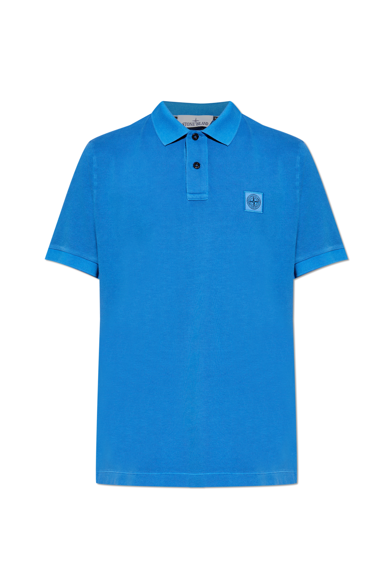 Stone Island Polo Z Naszywką Z Logo, Mężczyźni, Niebieski