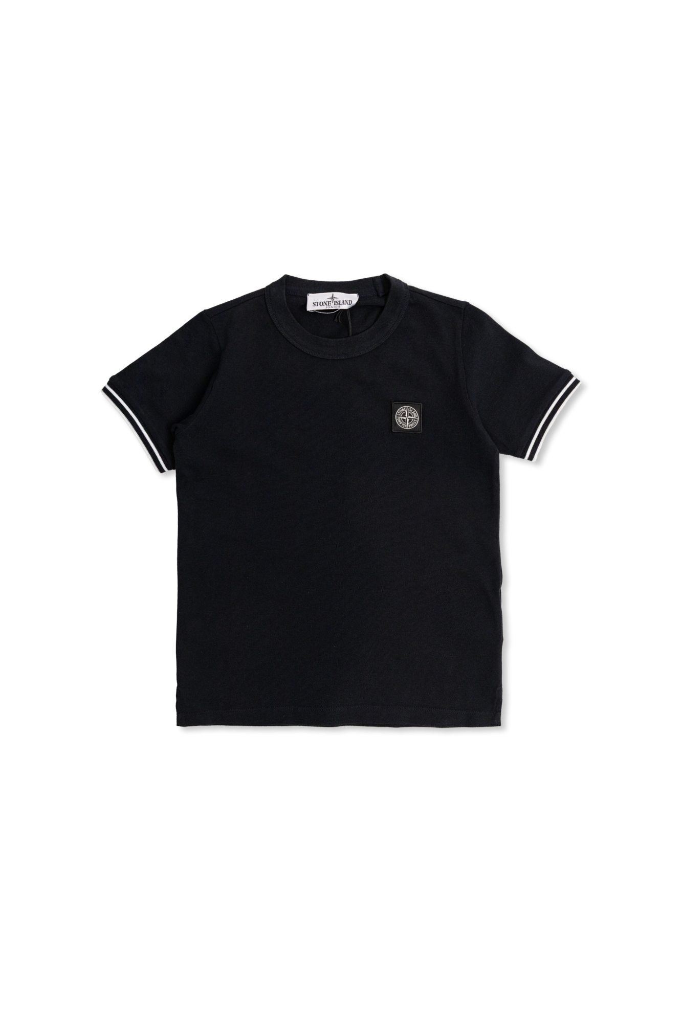 Stone Island Junior T-shirt Z Naszywką Z Logo, Unisex, Granatowy