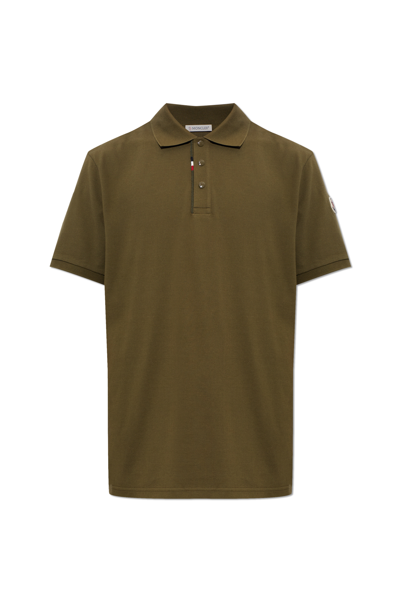 Moncler Polo Z Naszywką Logo, Mężczyźni, Zielony