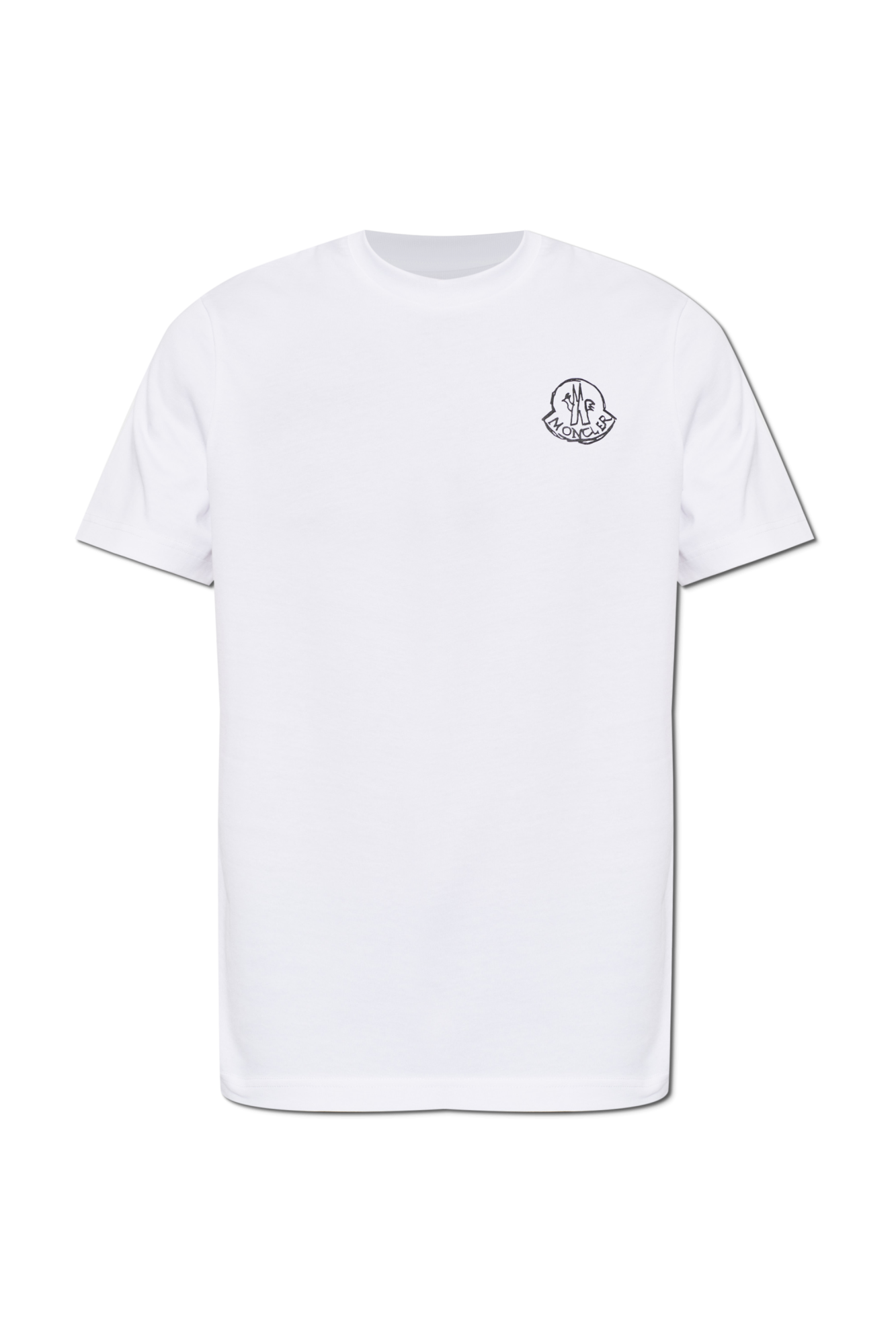 Moncler T-shirt Z Nadrukowanym Logo, Mężczyźni, Biały