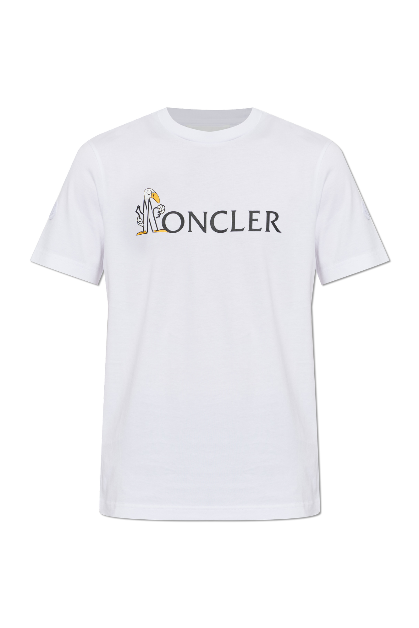 Moncler T-shirt Z Logo, Mężczyźni, Biały