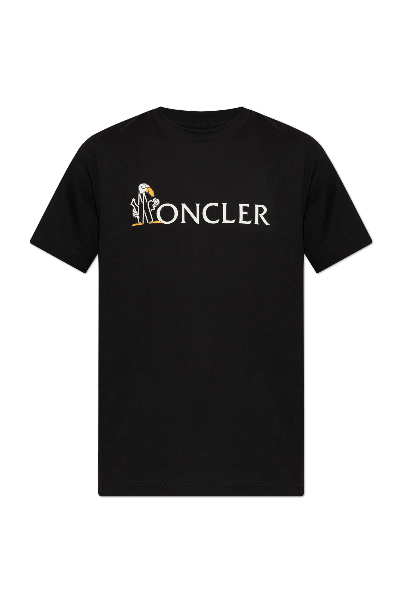 Moncler T-shirt Z Logo, Mężczyźni, Czarny