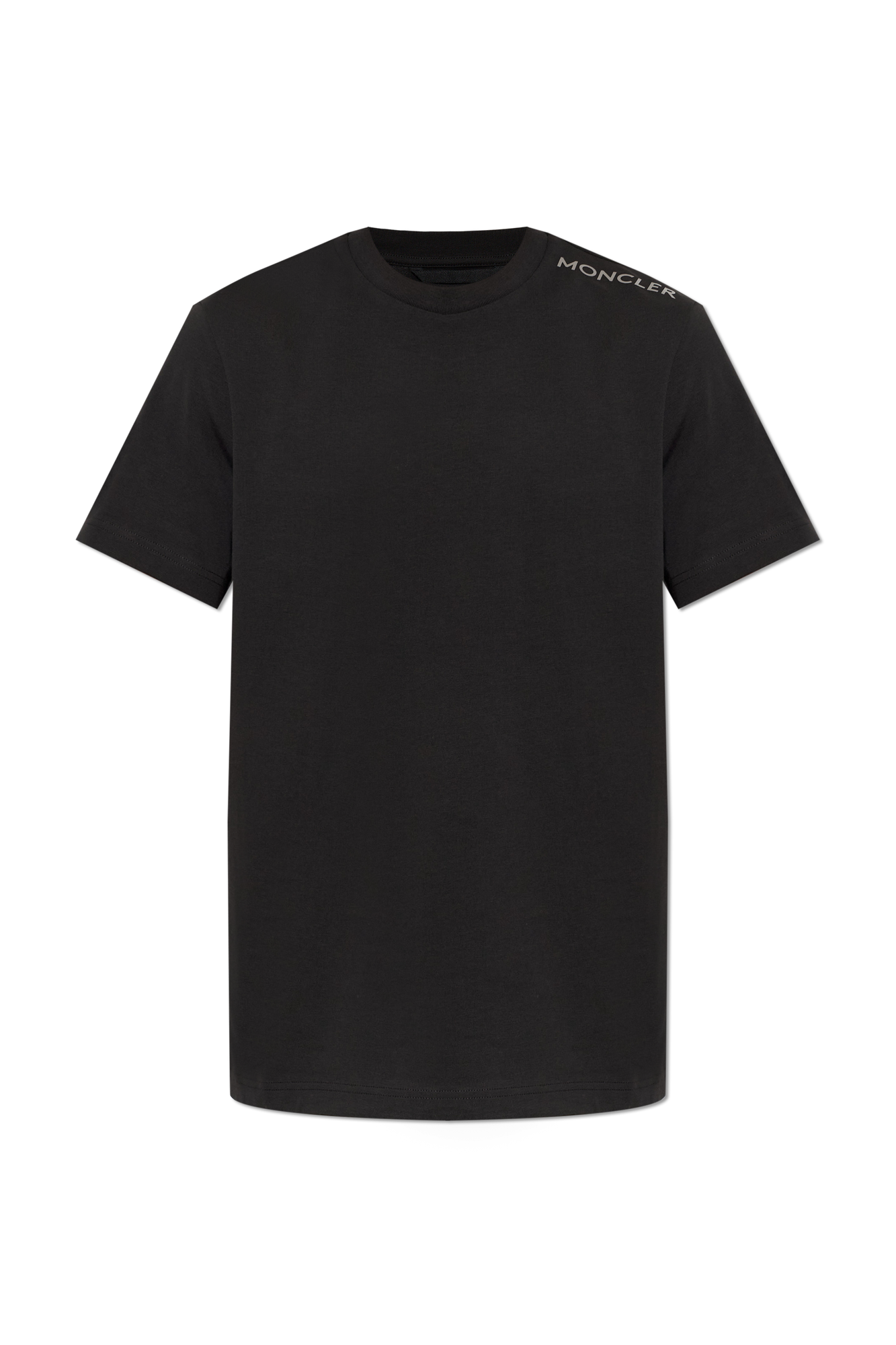 Moncler T-shirt Z Logo, Mężczyźni, Czarny