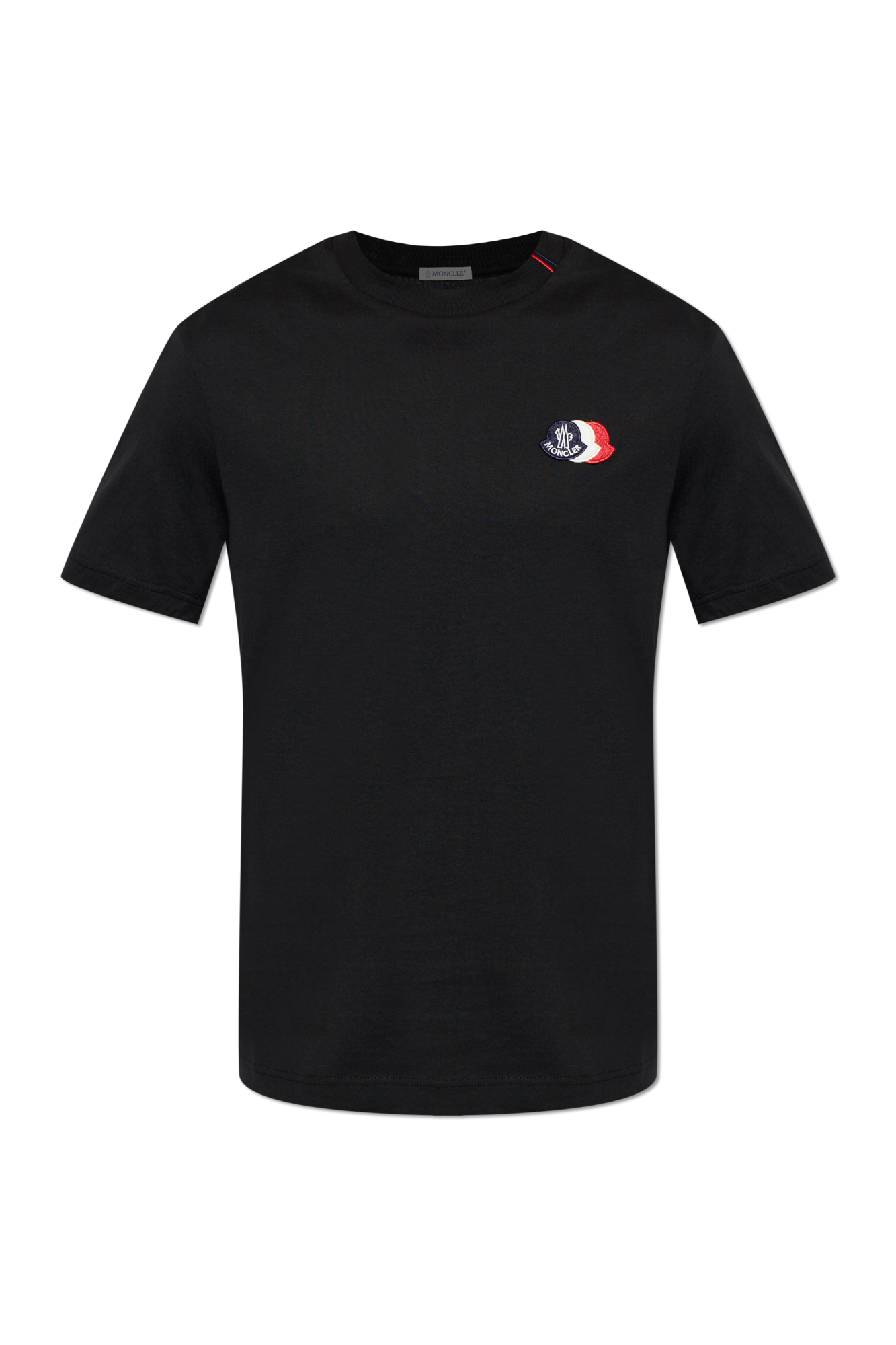 Moncler T-shirt Z Naszywką Z Logo, Mężczyźni, Czarny