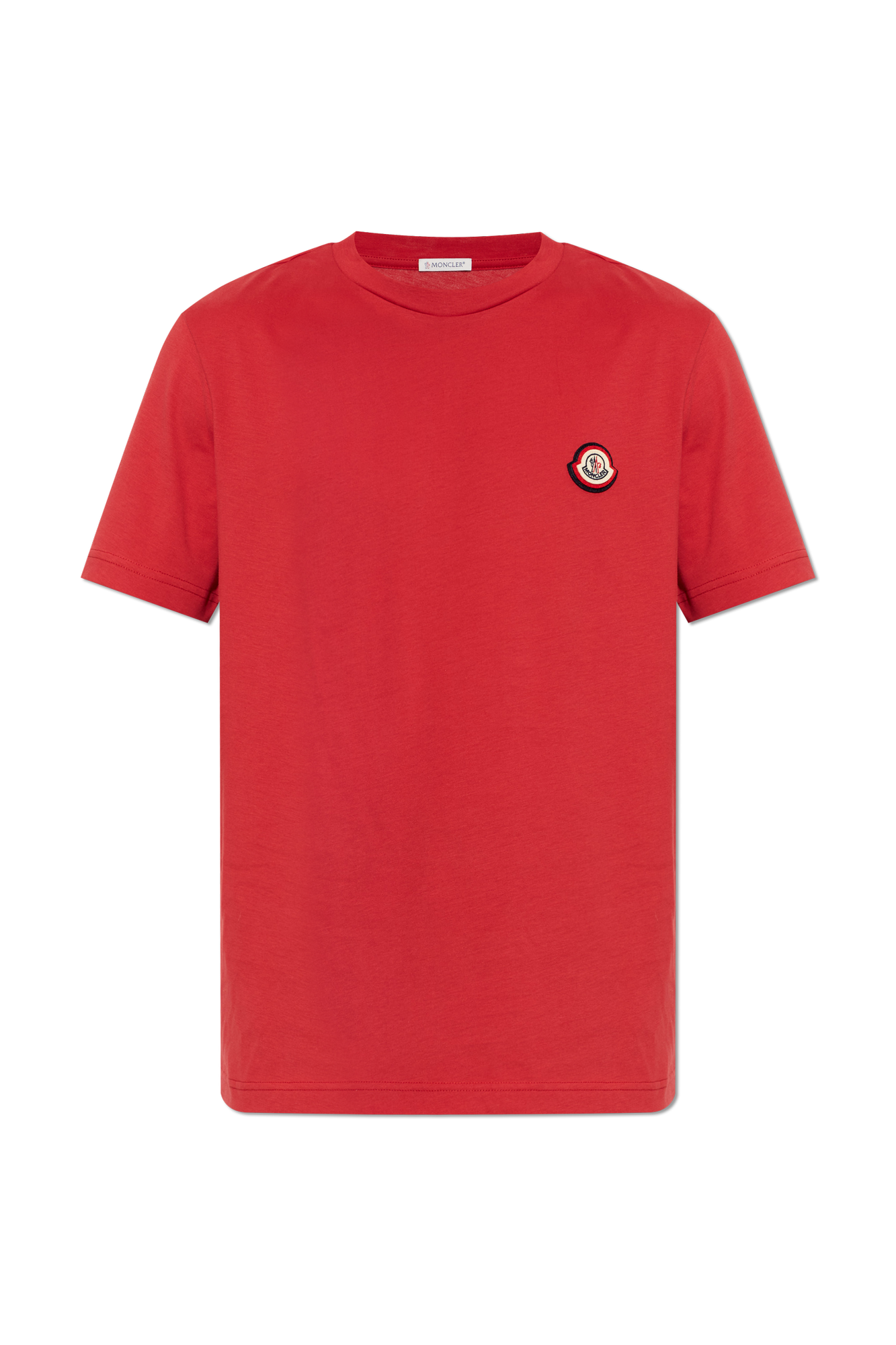 Moncler T-shirt Z Naszywką Logo, Mężczyźni, Czerwony