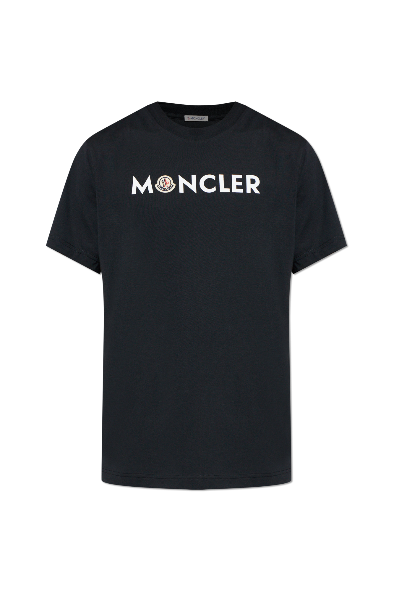 Moncler T-shirt Z Logo, Mężczyźni, Czarny
