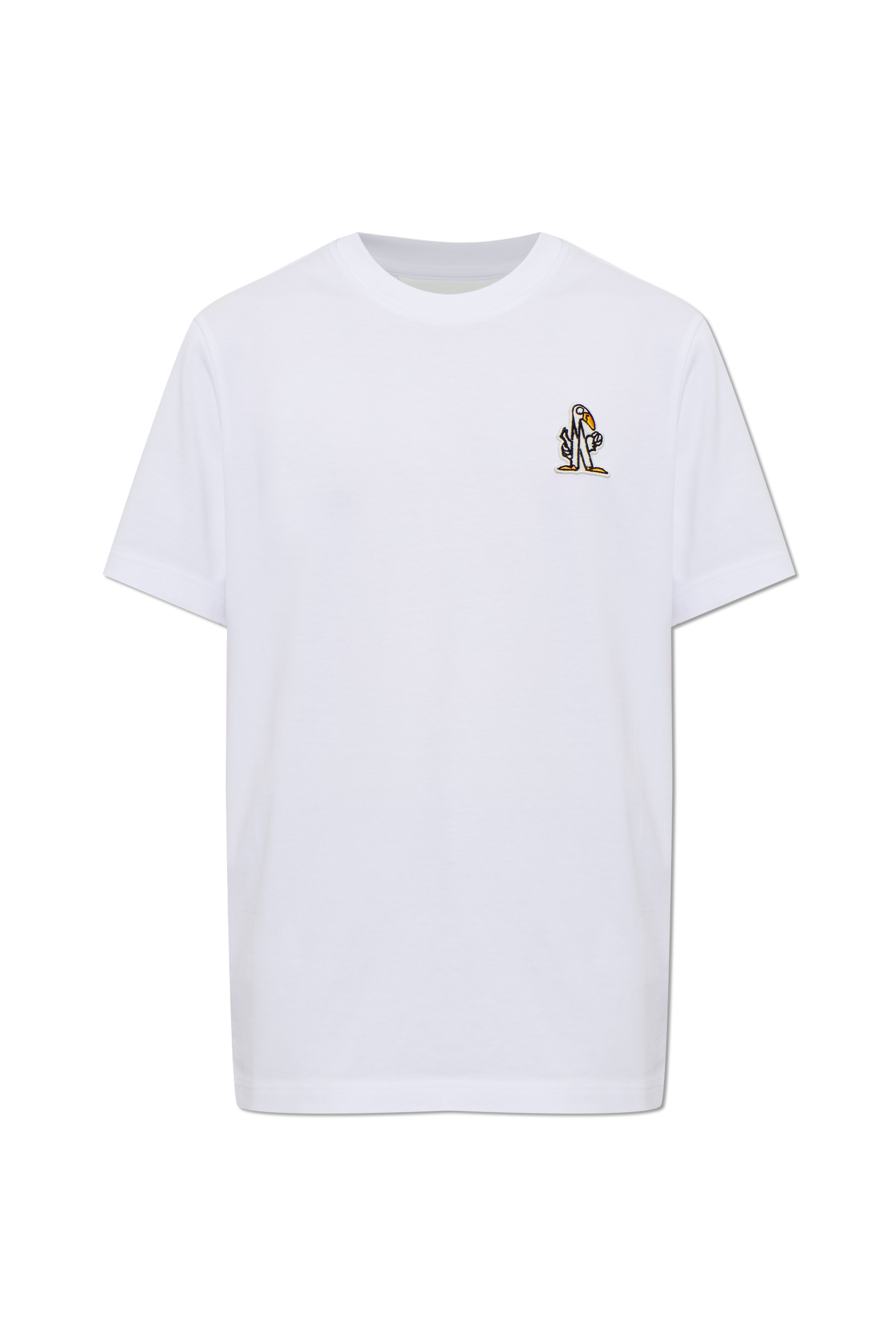 Moncler T-shirt Z Naszywką, Mężczyźni, Biały
