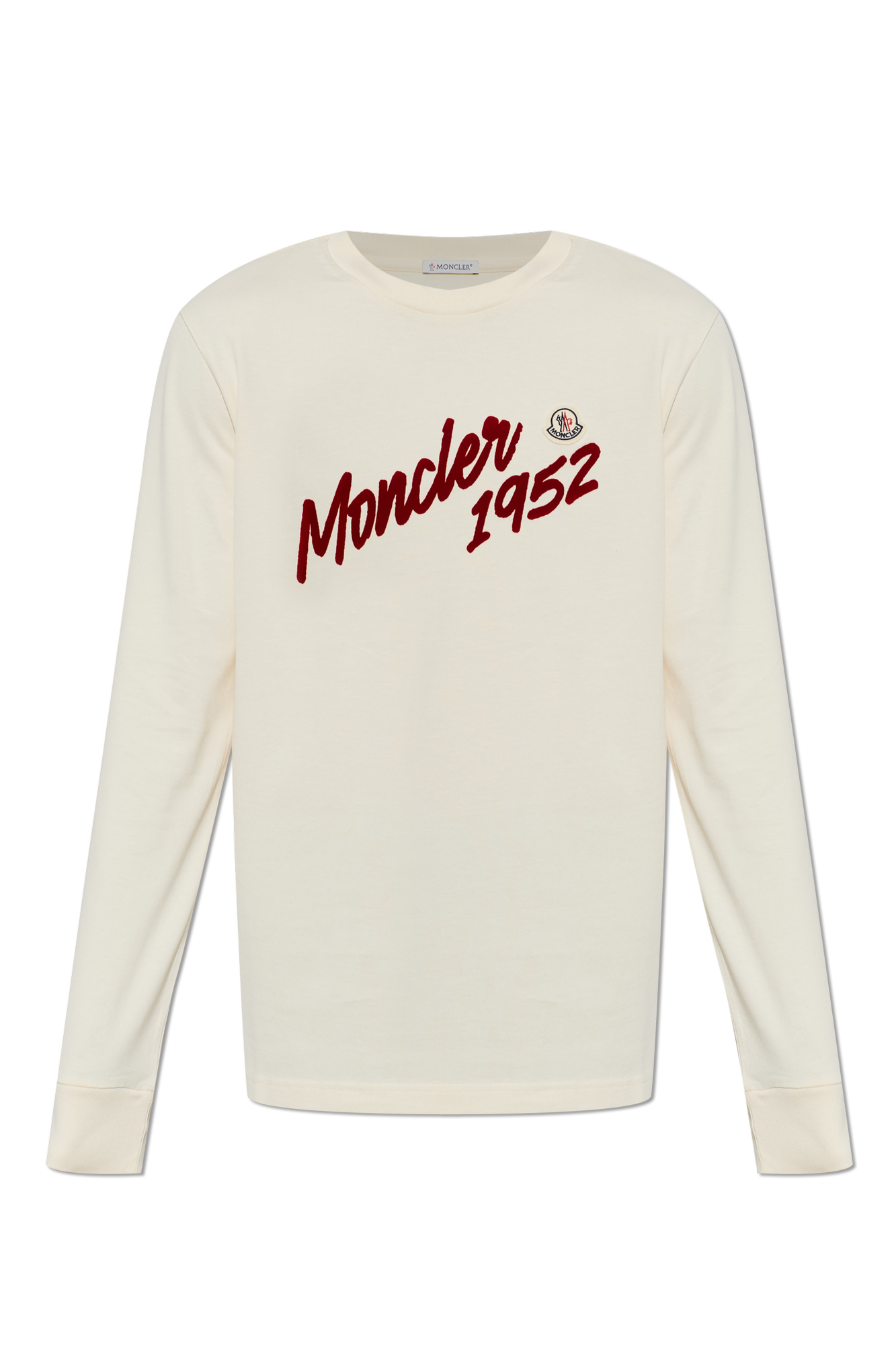 Moncler T-shirt Z Logo, Mężczyźni, Kremowy