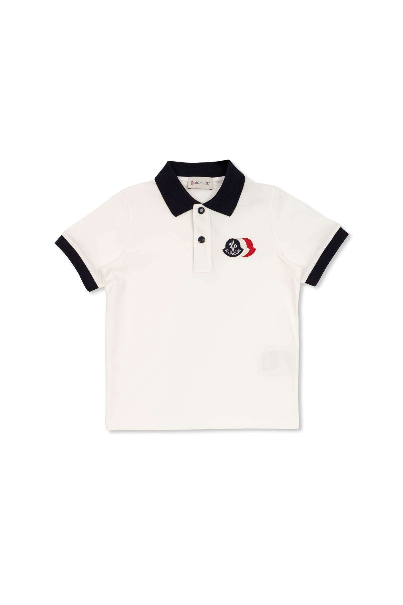 Moncler Enfant Polo Z Logo, Unisex, Biały