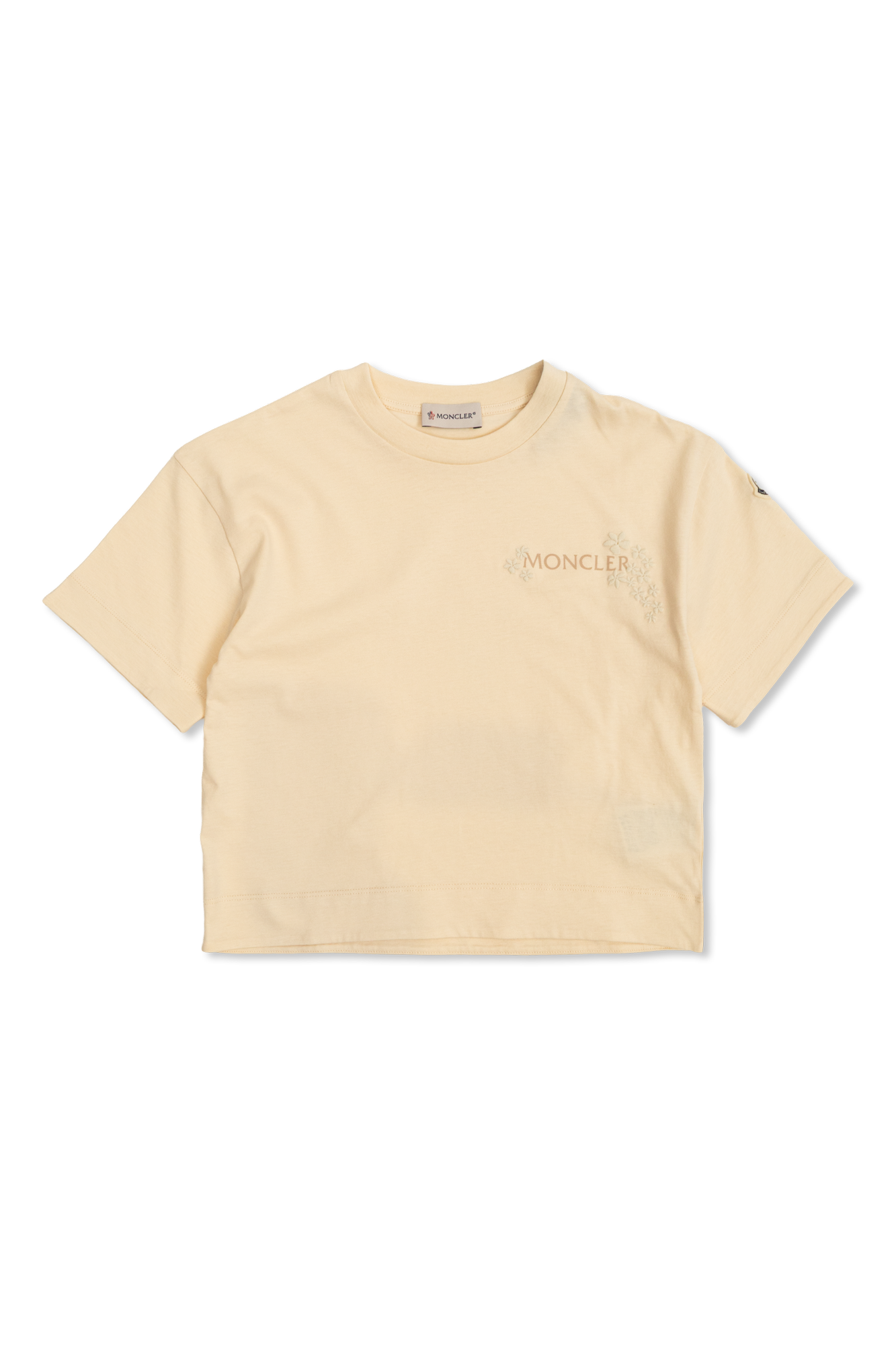 Moncler Enfant T-shirt Z Logo, Unisex, Kremowy