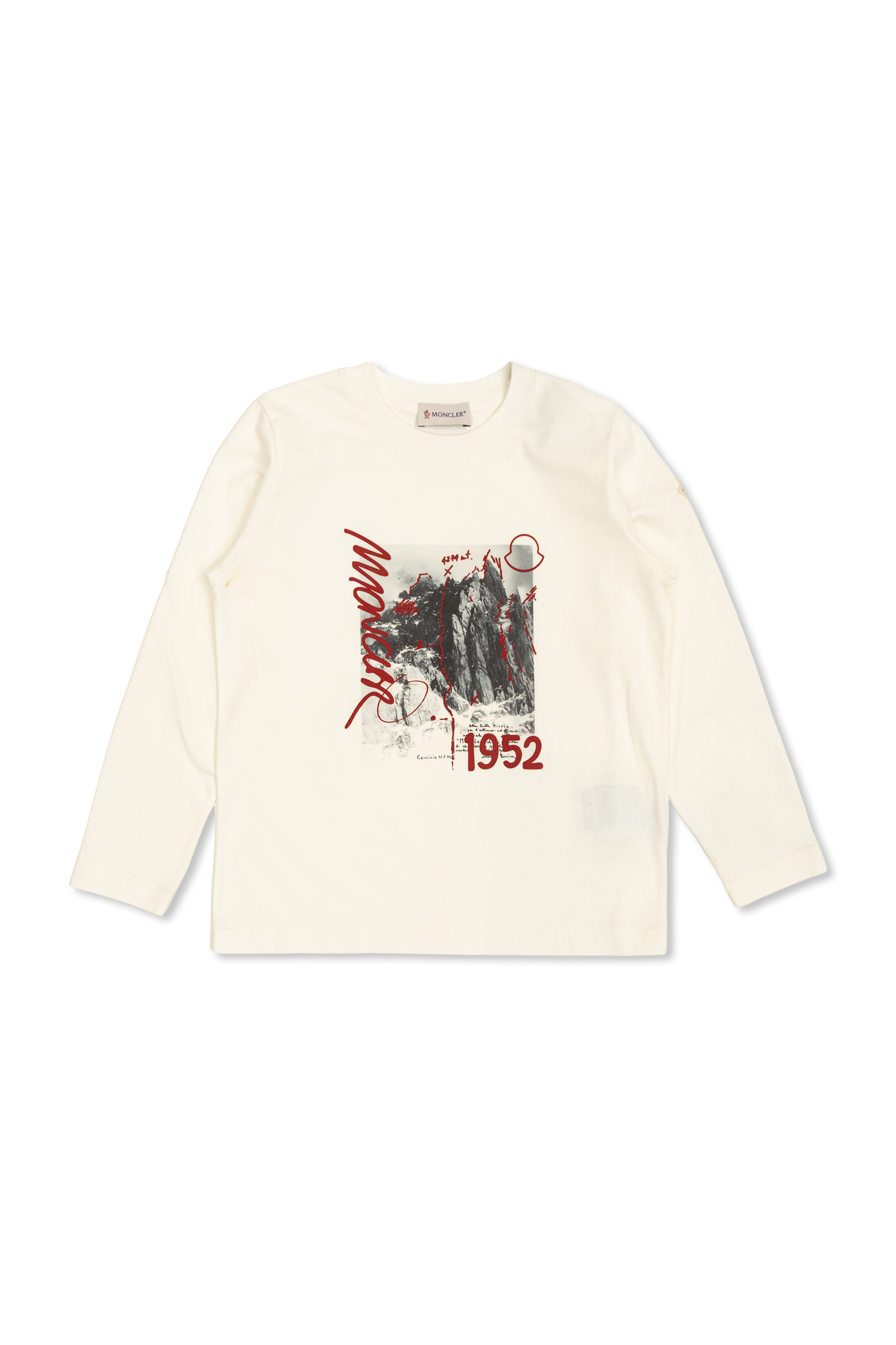 Moncler Enfant T-shirt Z Nadrukiem, Unisex, Biały