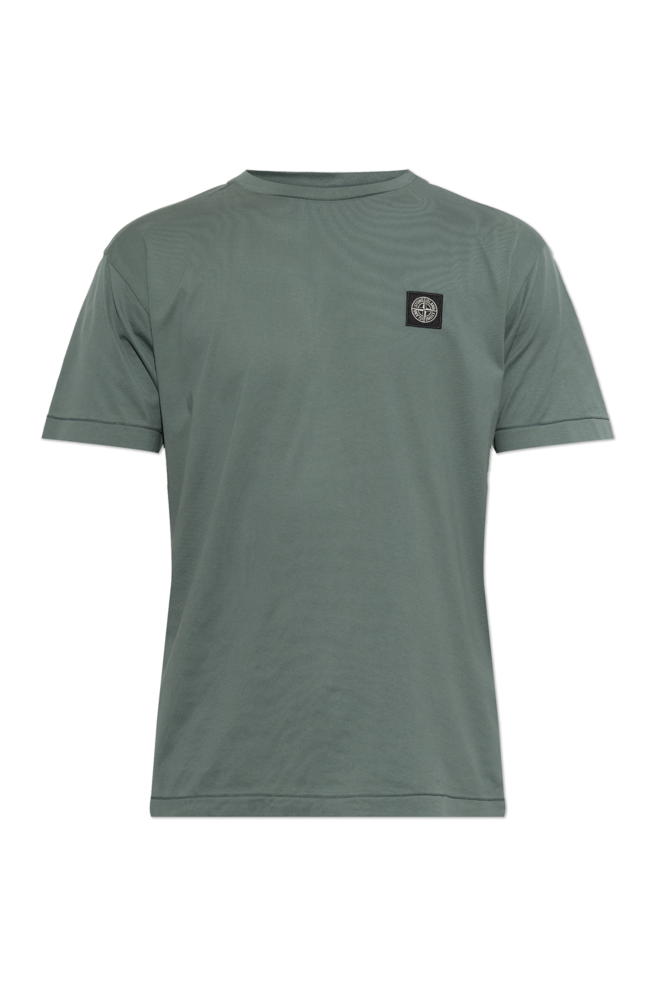 Stone Island T-shirt Z Naszywką Z Logo, Mężczyźni, Zielony