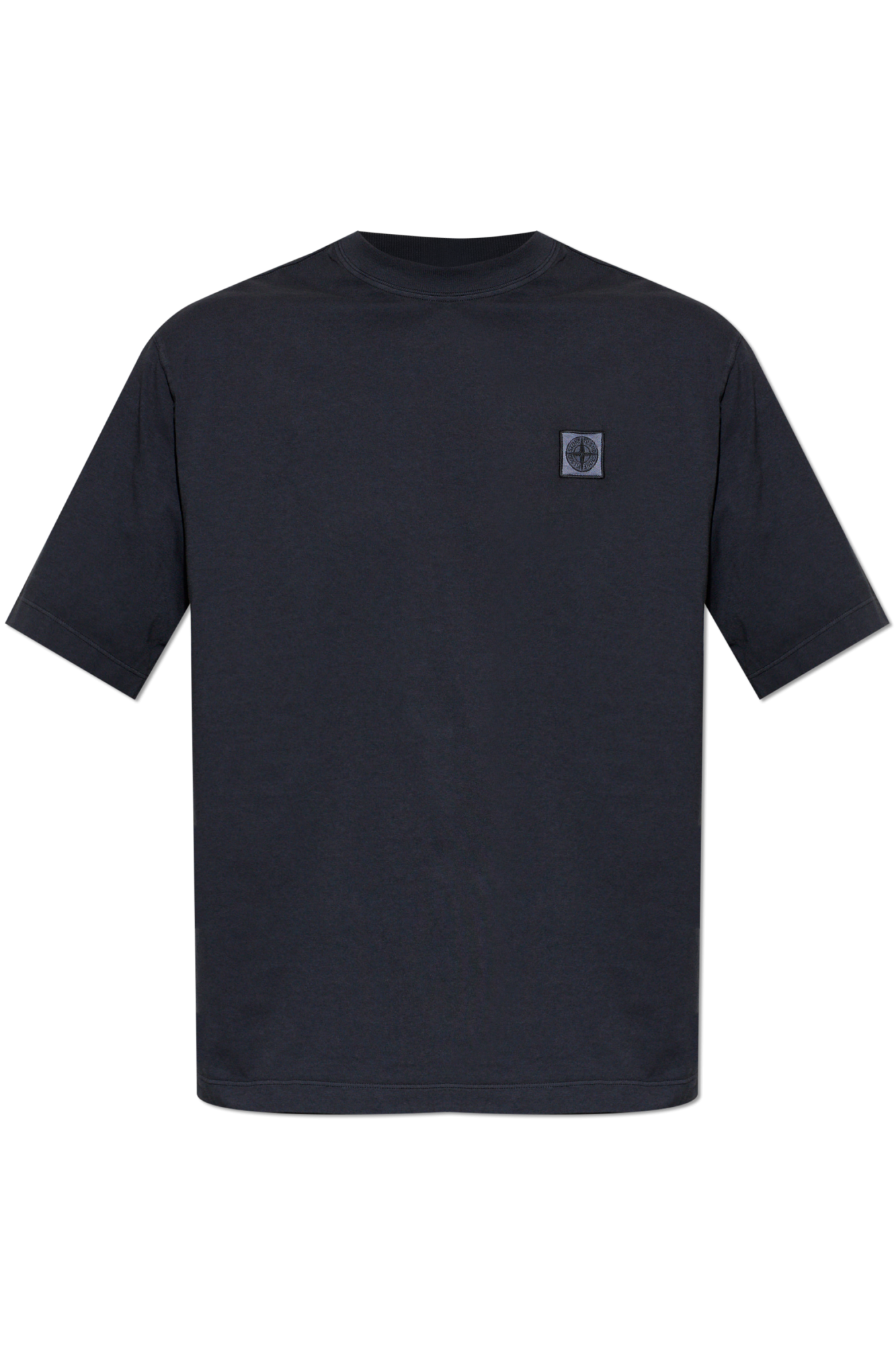 Stone Island T-shirt Z Logo, Mężczyźni, Granatowy
